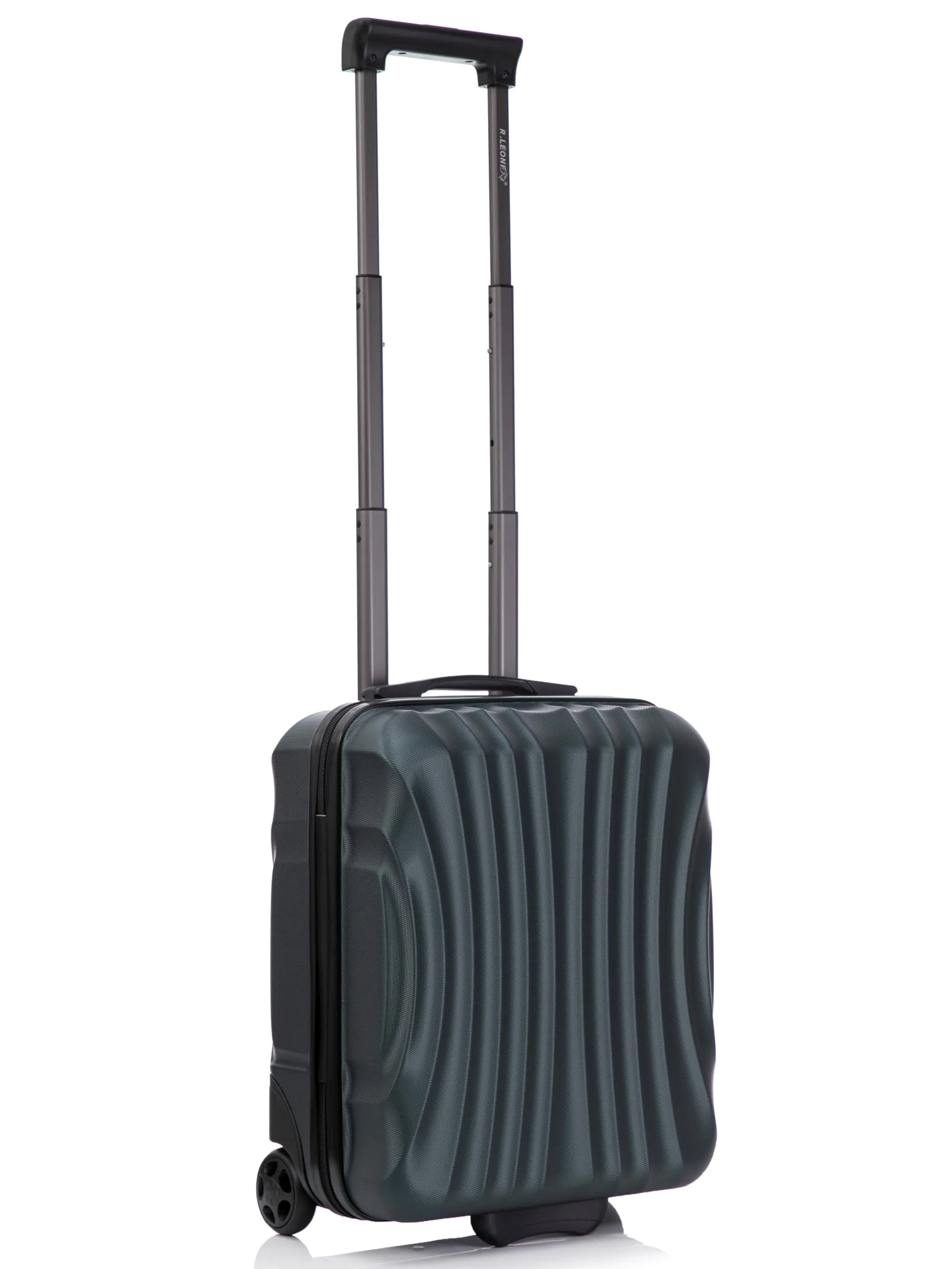 R.Leone Easyjet Trolley Bagaglio a Mano 2 Ruote in ABS 20374ES, 45x36x20 cm, Verde Scuro - immagine 1