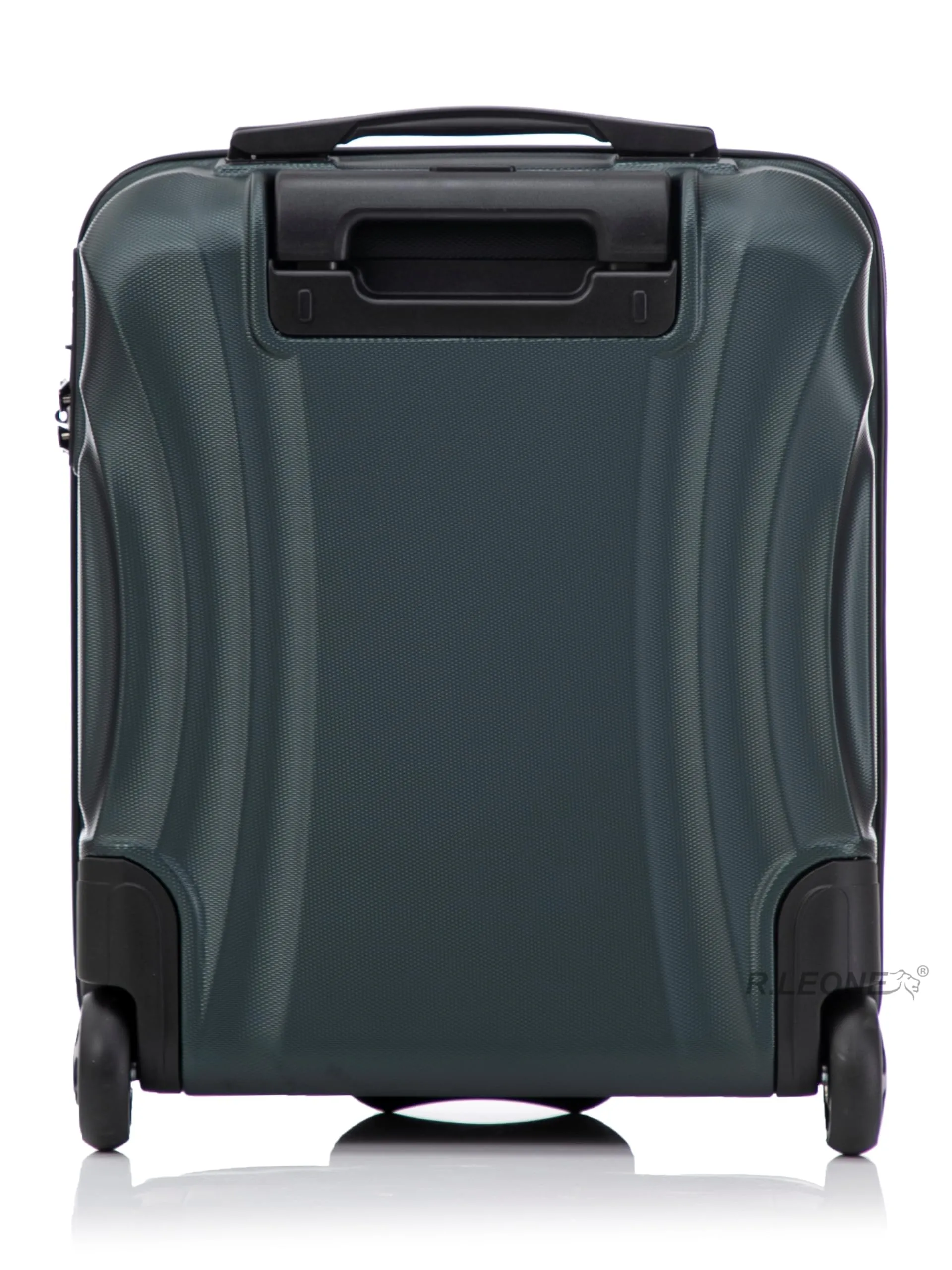 R.Leone Easyjet Trolley Bagaglio a Mano 2 Ruote in ABS 20374ES, 45x36x20 cm, Verde Scuro - immagine 3
