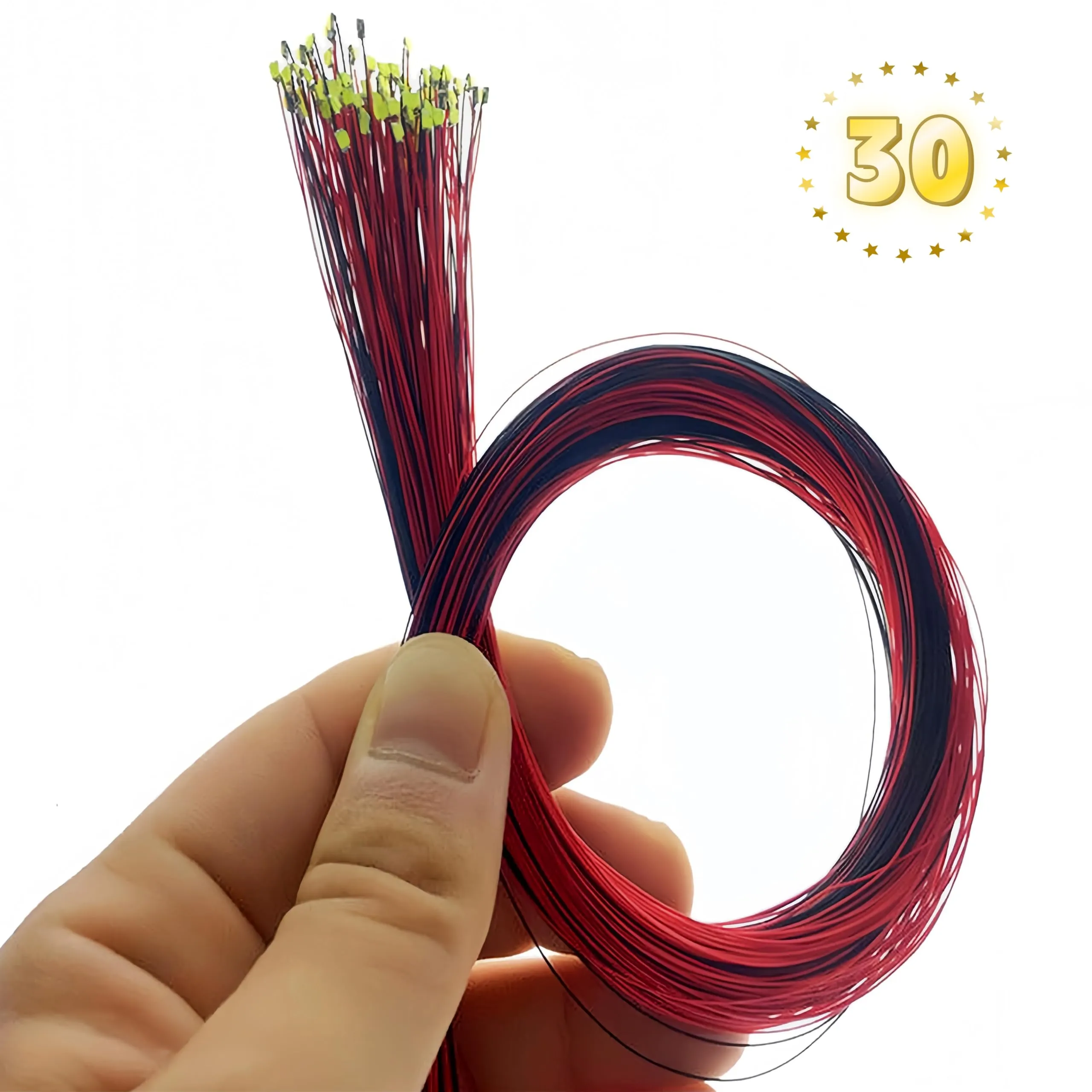 Zenovate 30 Pezzi Micro LED SMD 0805 Pre-cablati 3V, Filo 16 cm per Modellismo e Diorami - immagine 4