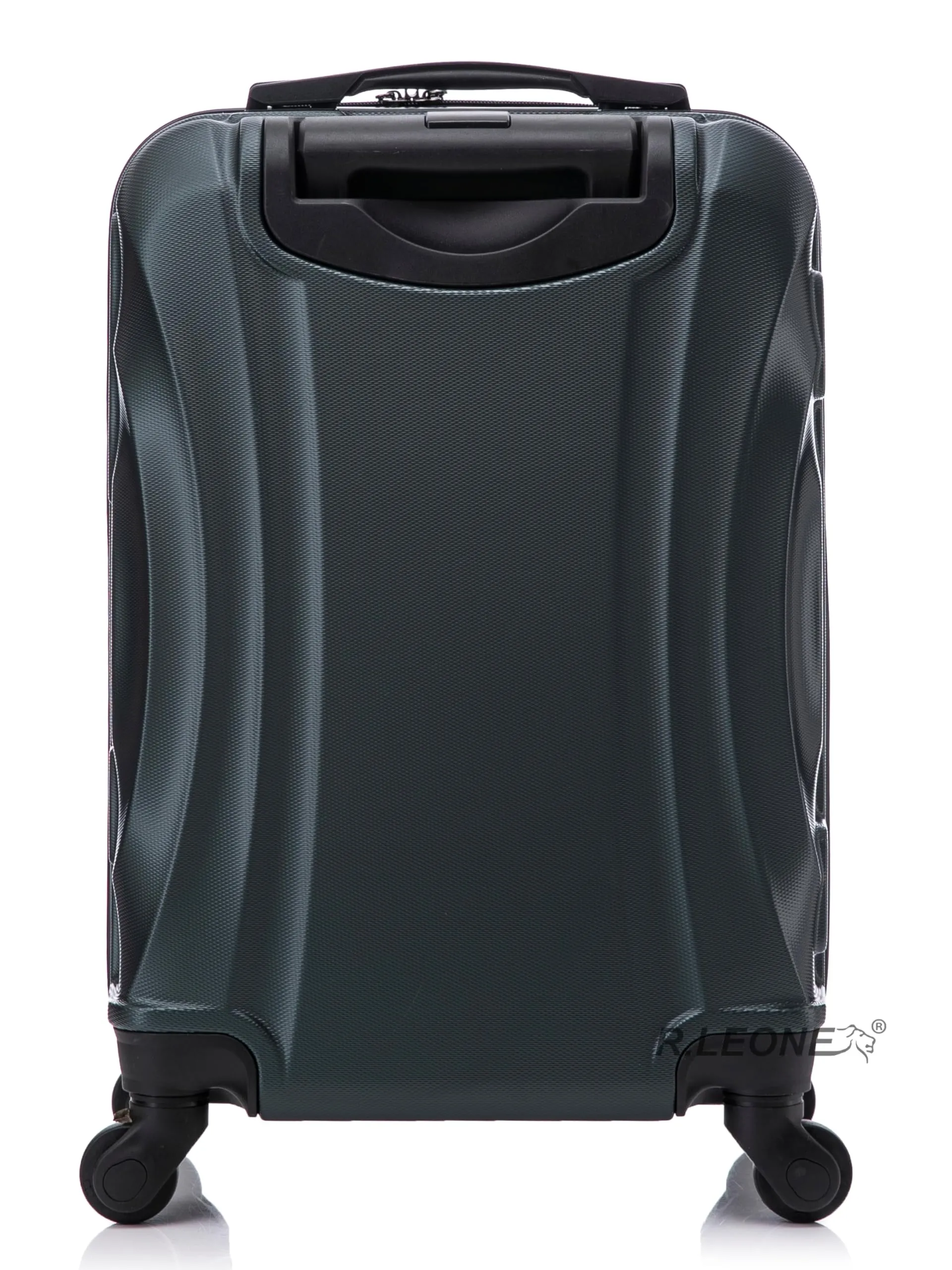 R.Leone Trolley Bagaglio a Mano 55x35x25 cm 4 Ruote in ABS 20373FR Verde Scuro - immagine 2