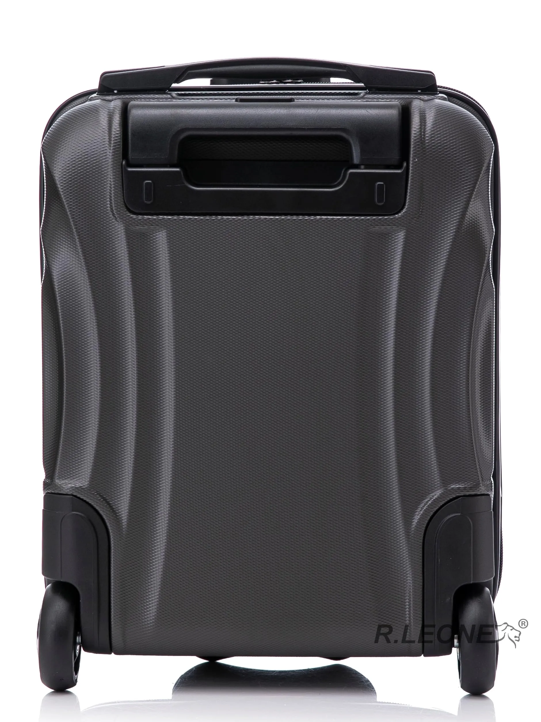R.Leone Trolley Bagaglio a Mano 40x30x20cm in ABS 2 Ruote 20374FR - Grigio - immagine 2