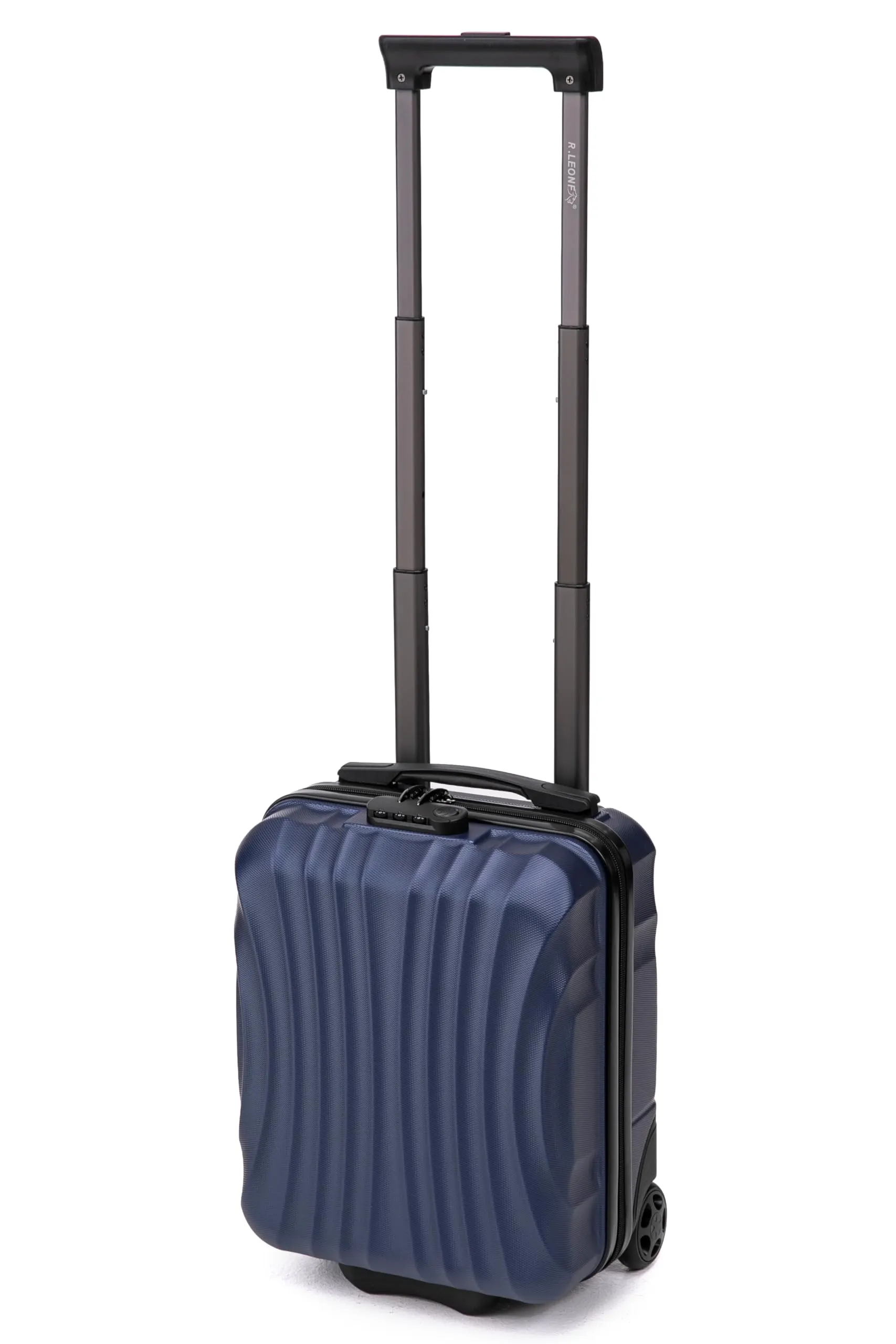 R.Leone Trolley Bagaglio a Mano 40x30x20cm in ABS 2 Ruote 20374FR - Grigio - immagine 7