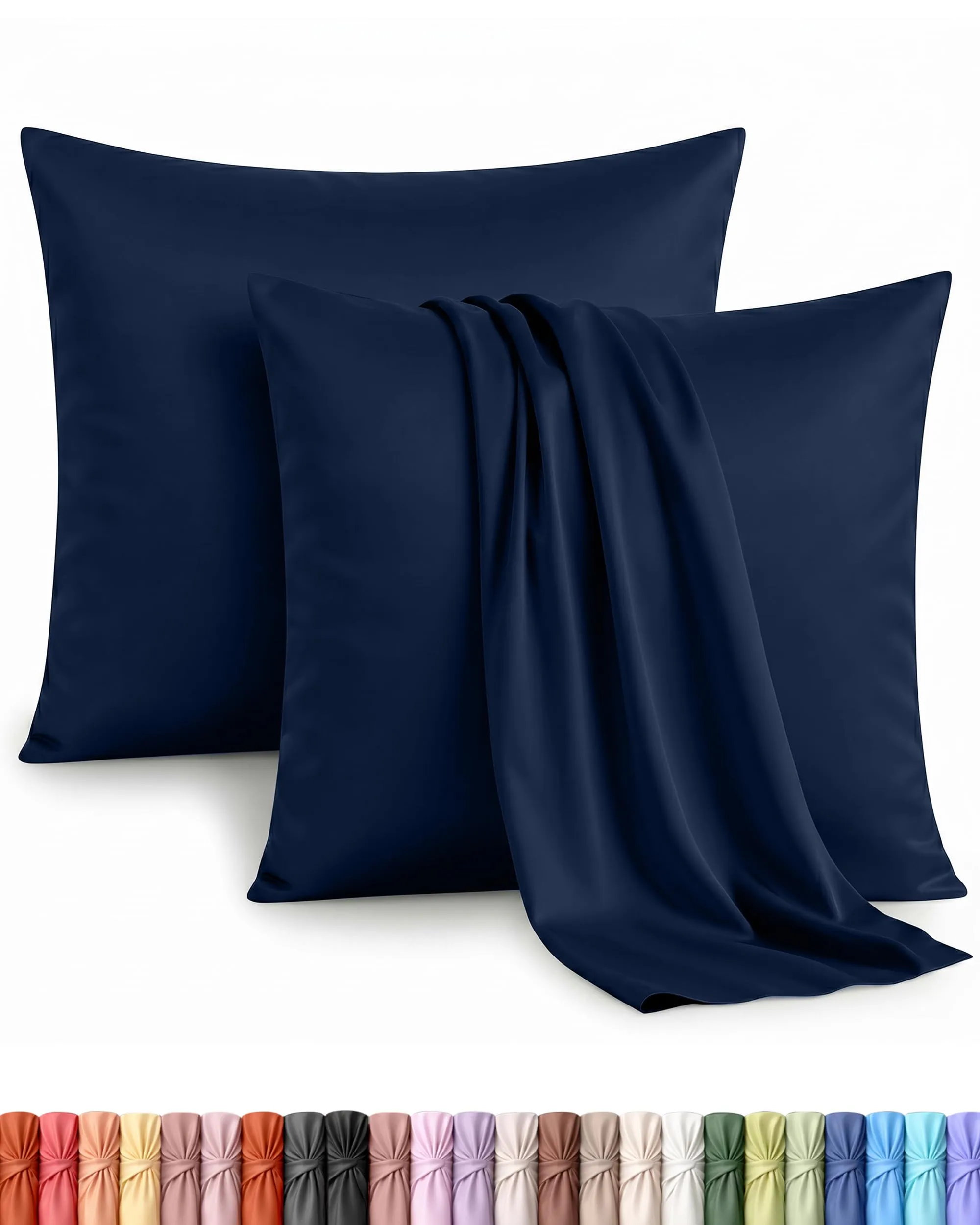 Utopia Bedding Set di 2 Copricuscino - 80 x 80 cm - Blu navy - immagine 1