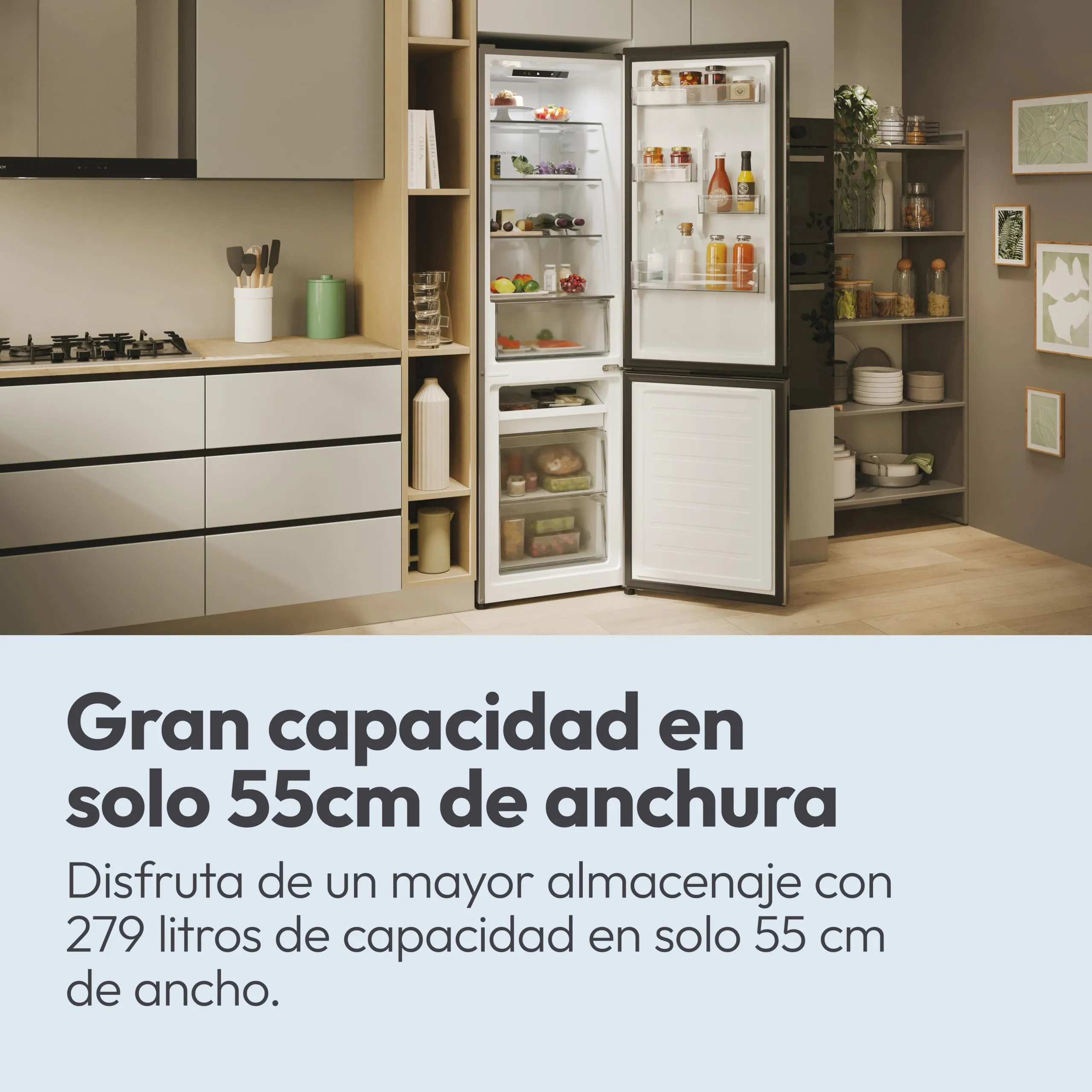 Candy CNCQ2T518EG City Fresco 300 Frigorifero Combinato Total No Frost Circle+, Verde - immagine 5