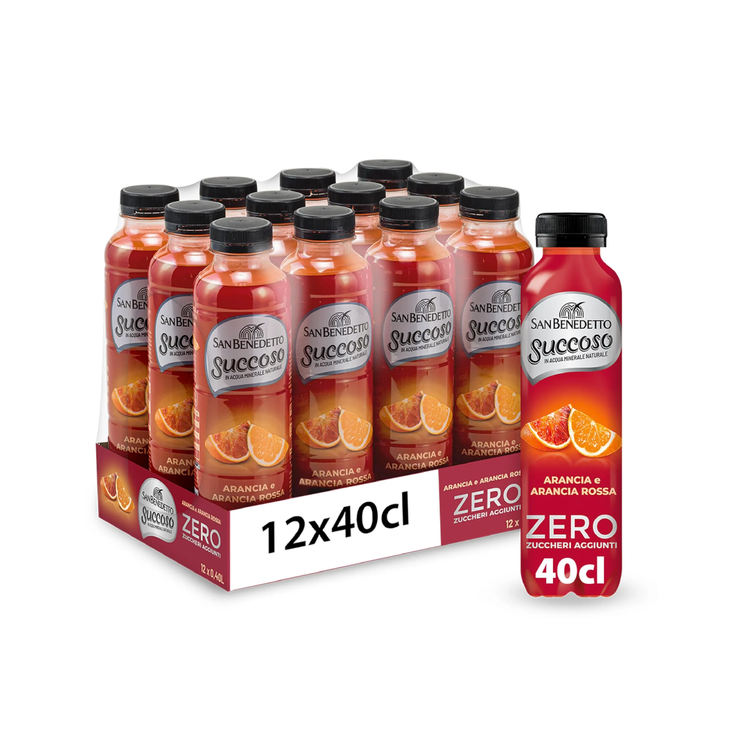 San Benedetto Succoso Zero Arancia Rossa, 12x400 ml - immagine 1