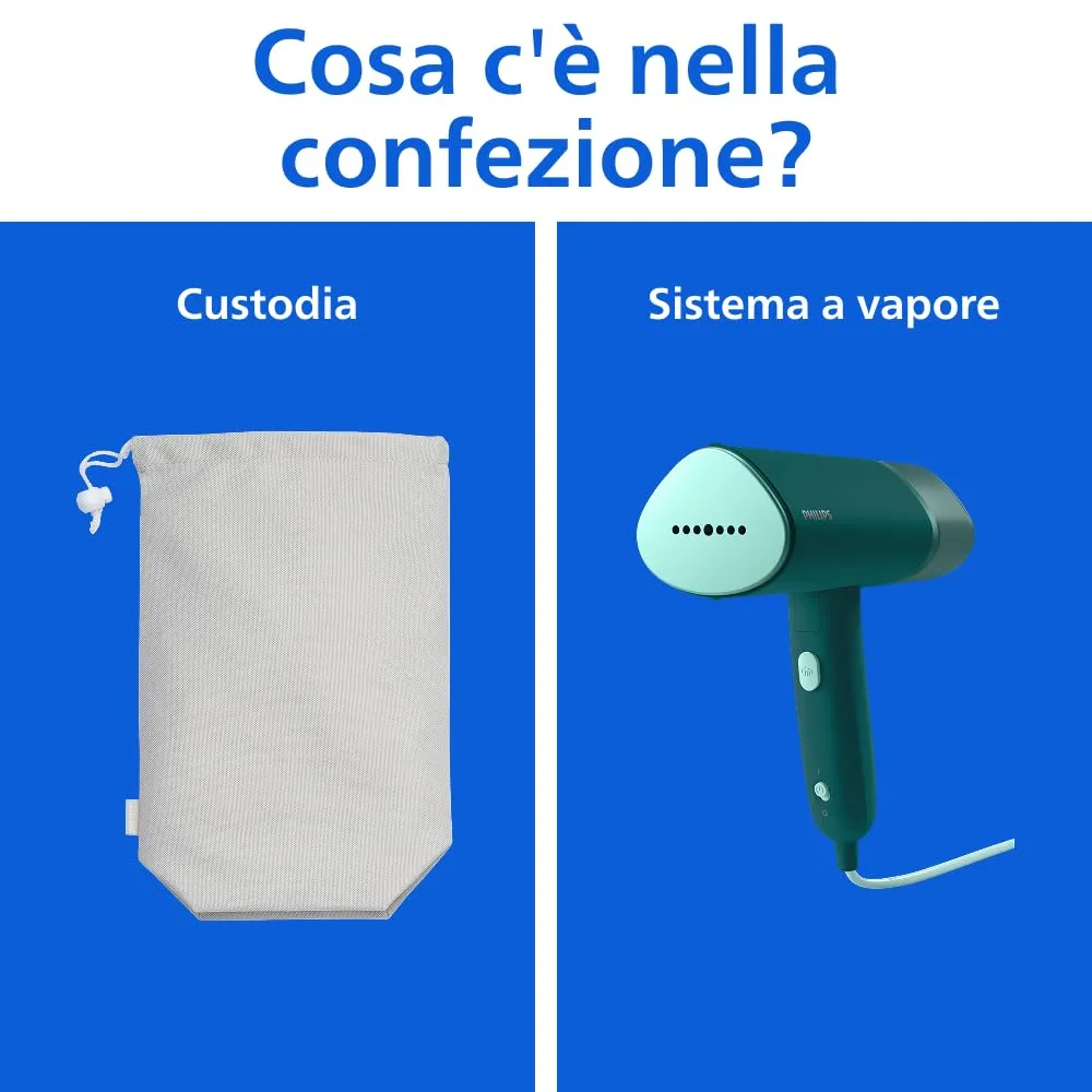 Philips 3000 Ferro da Stiro Verticale a Vapore Pieghevole STH3020/70, 20 g/min, 1000W - immagine 3
