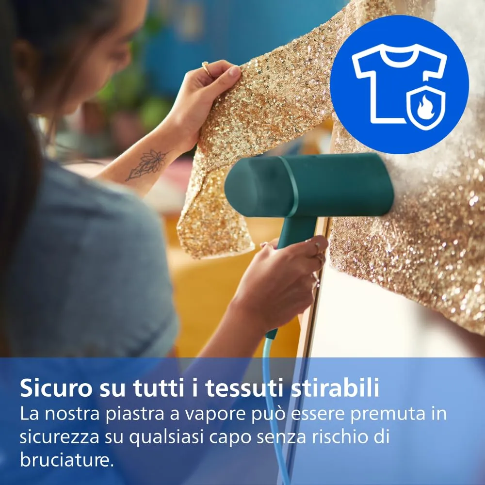Philips 3000 Ferro da Stiro Verticale a Vapore Pieghevole STH3020/70, 20 g/min, 1000W - immagine 7