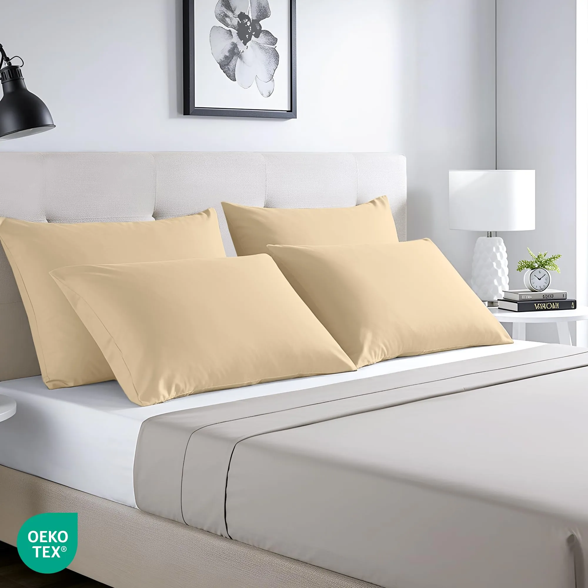 Utopia Bedding Set di 2 Copricuscino - 40 x 80 cm - Beige - immagine 2
