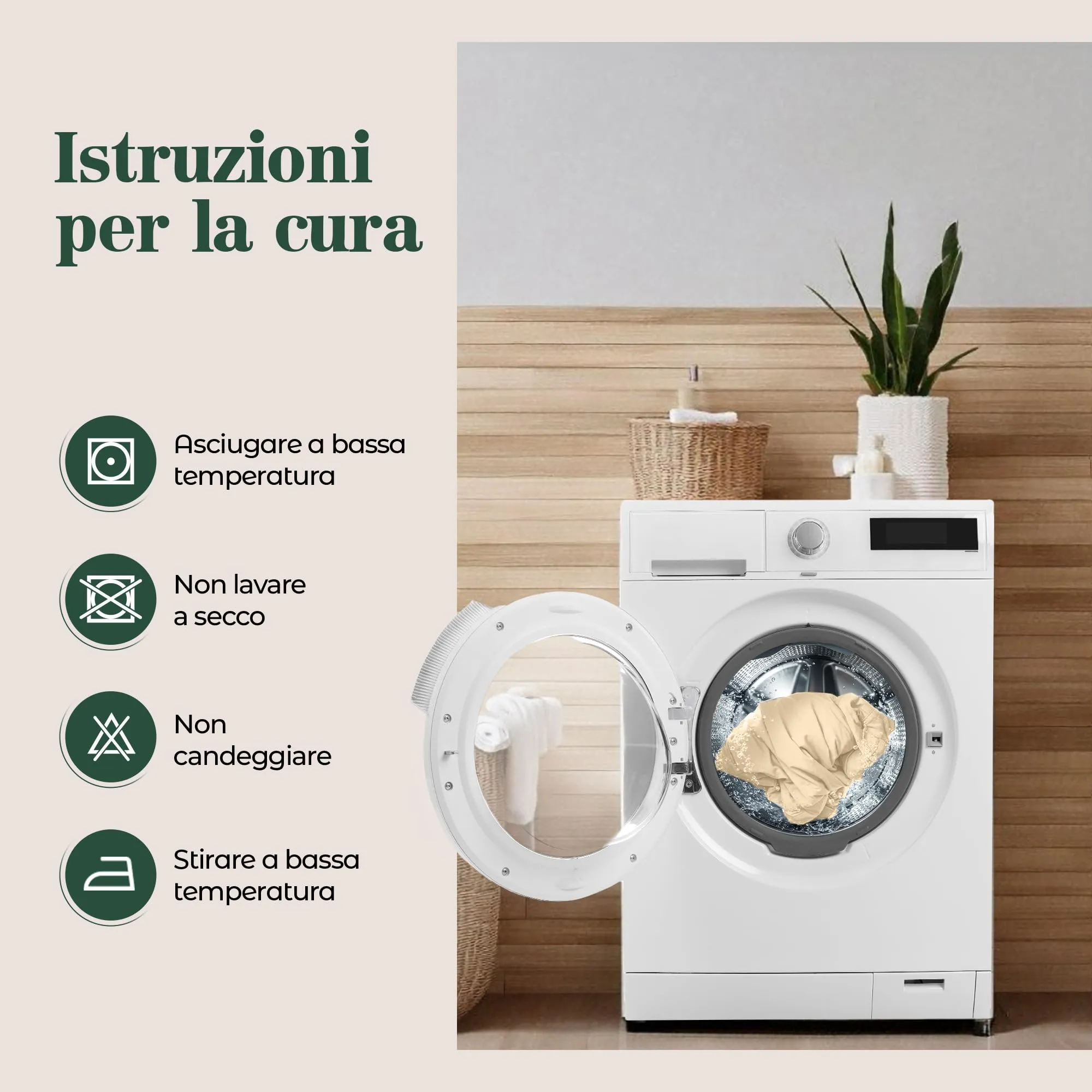 Utopia Bedding Set di 2 Copricuscino - 40 x 80 cm - Beige - immagine 6