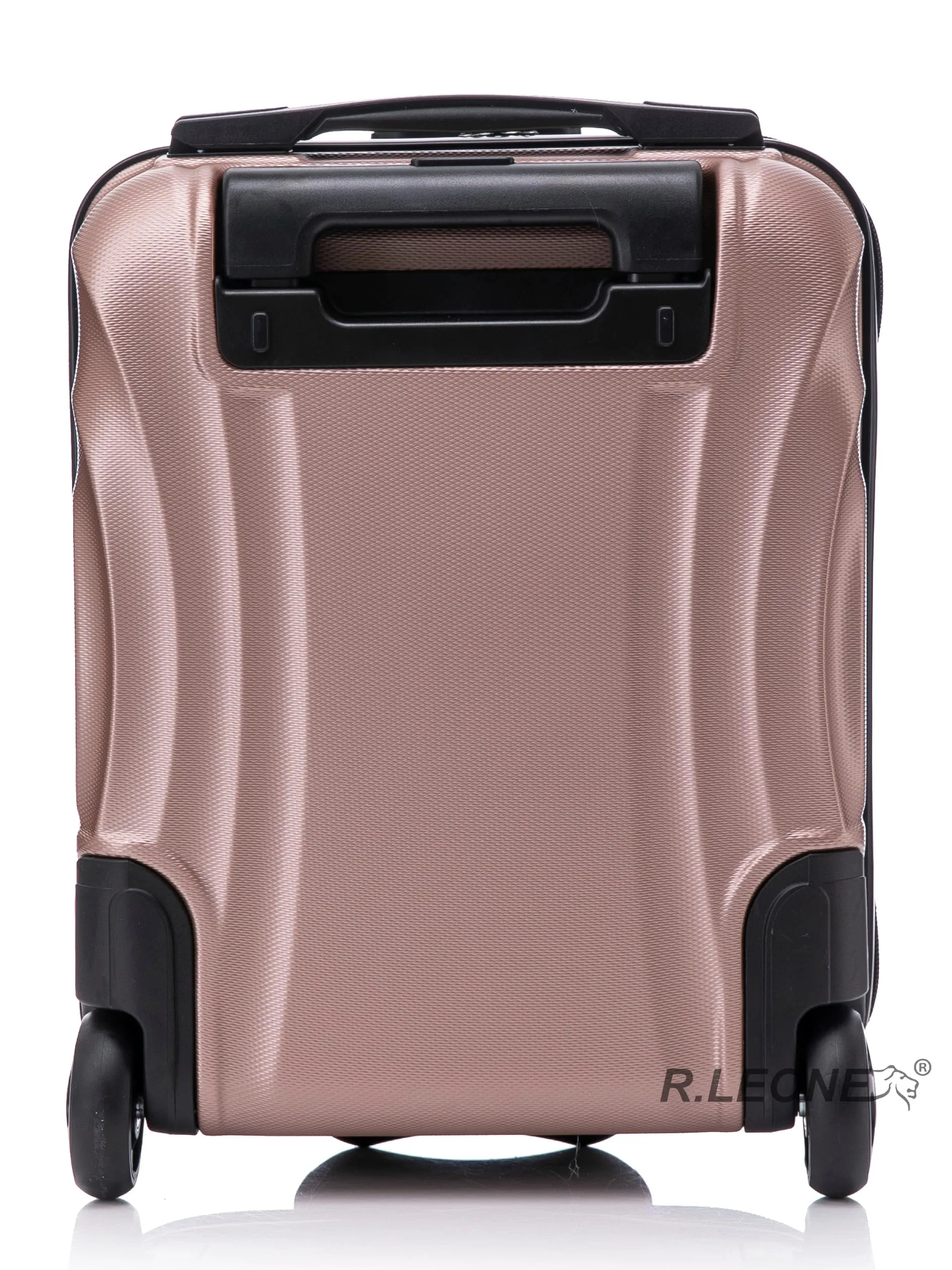 R.Leone Trolley Bagaglio a Mano 40x30x20cm 2 Ruote in ABS 20374FR - Rose Gold - immagine 2