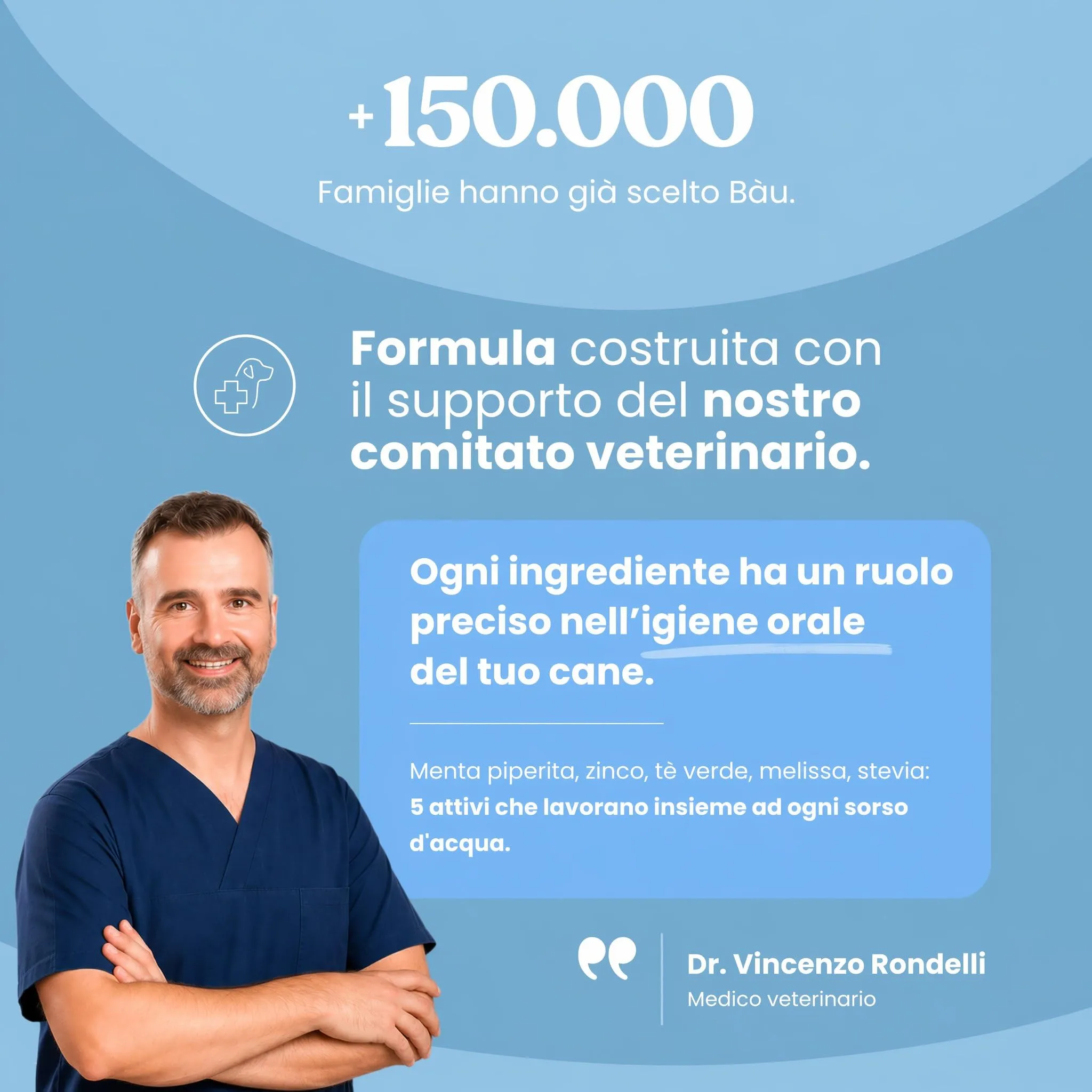 Bau Dental Formula 5in1 per Cani, Additivo per Acqua per Igiene Orale, 250ml - immagine 9