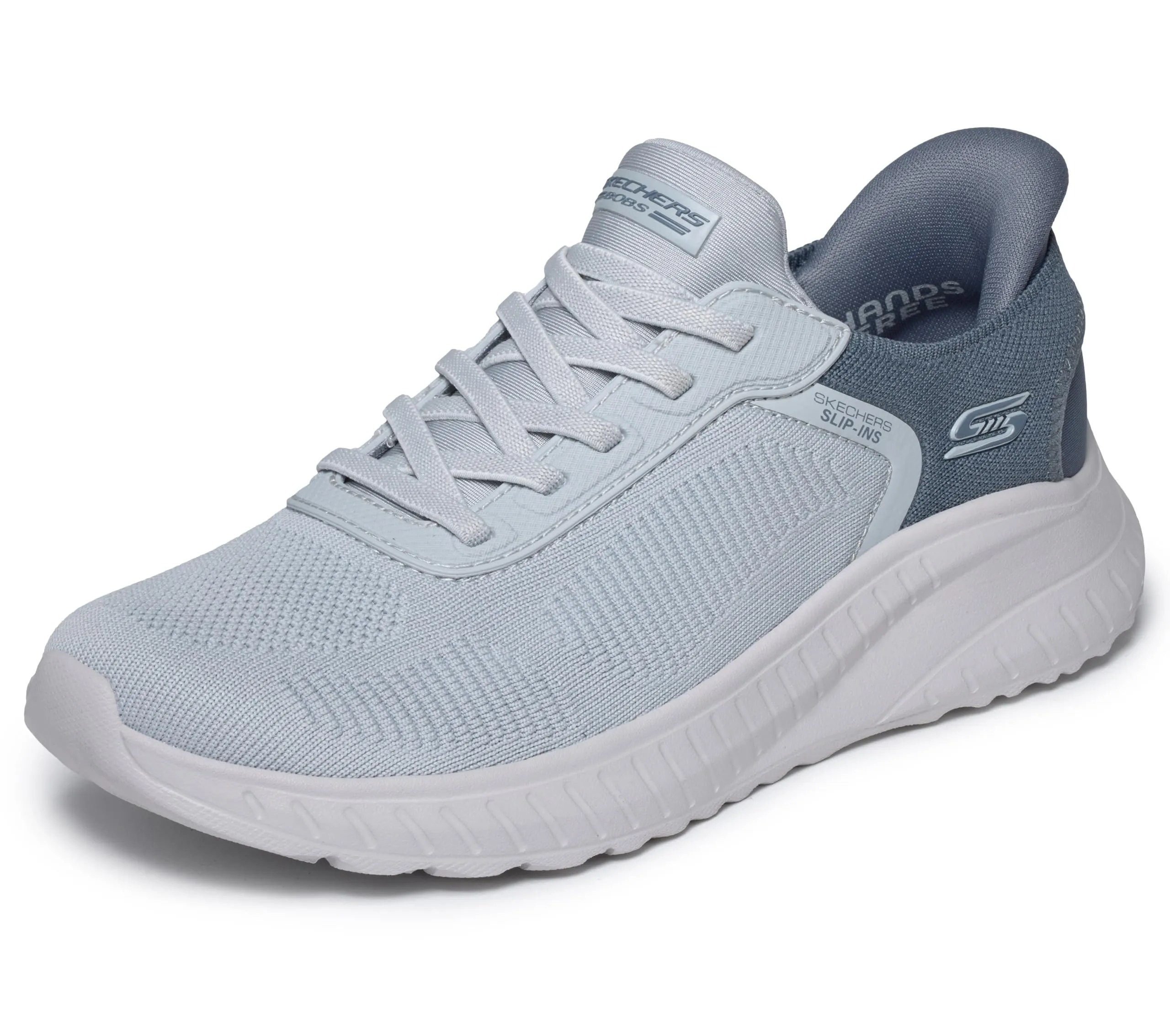 Skechers Bobs Squad Chaos Current Muse Slip-ins, Gray Textile, 41 EU - immagine 1