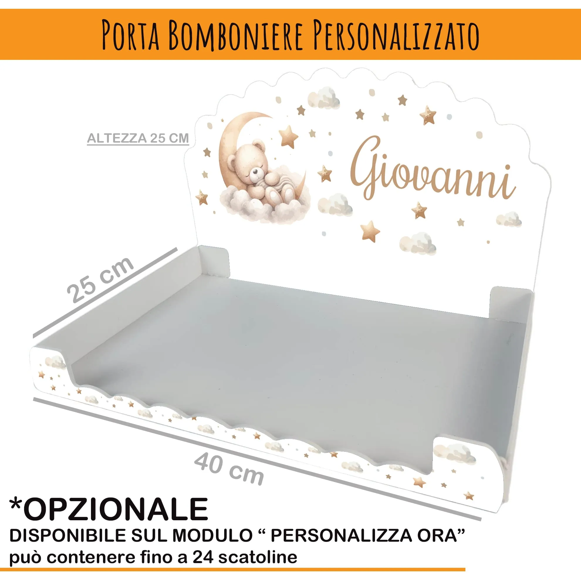 PV Grafik Scatola Portaconfetti Personalizzata con Nome e Data, 16 Pezzi, Nica11 - immagine 3