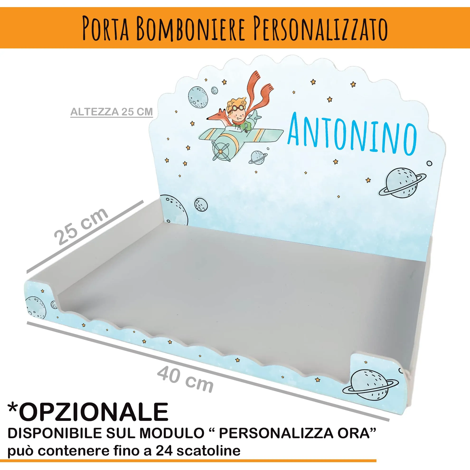PV Grafik Scatola Portaconfetti Personalizzata con Nome e Data, 16 Pezzi (Nica4PP) - immagine 3
