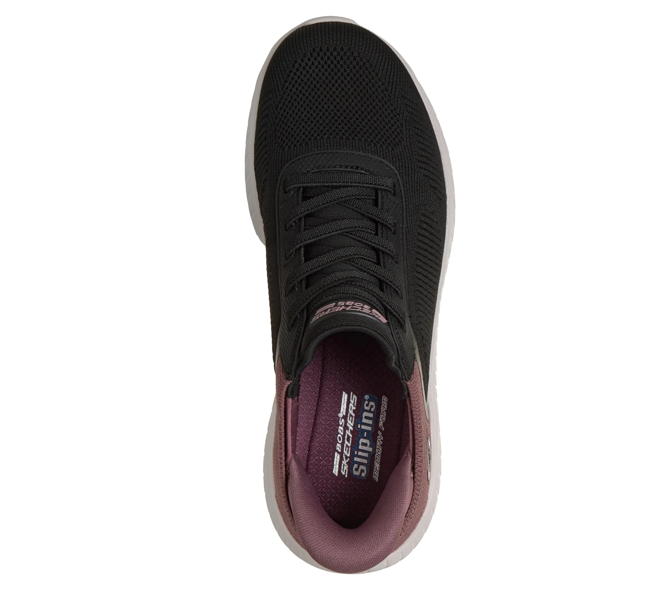Skechers Bobs Squad Chaos Current Muse Slip-in, Black Mauve Textile, 38 EU - immagine 3