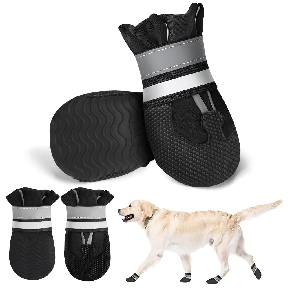 Adiwo Scarpette Cane Antiscivolo Impermeabili con Cinghie Riflettenti, Taglia L - immagine 1