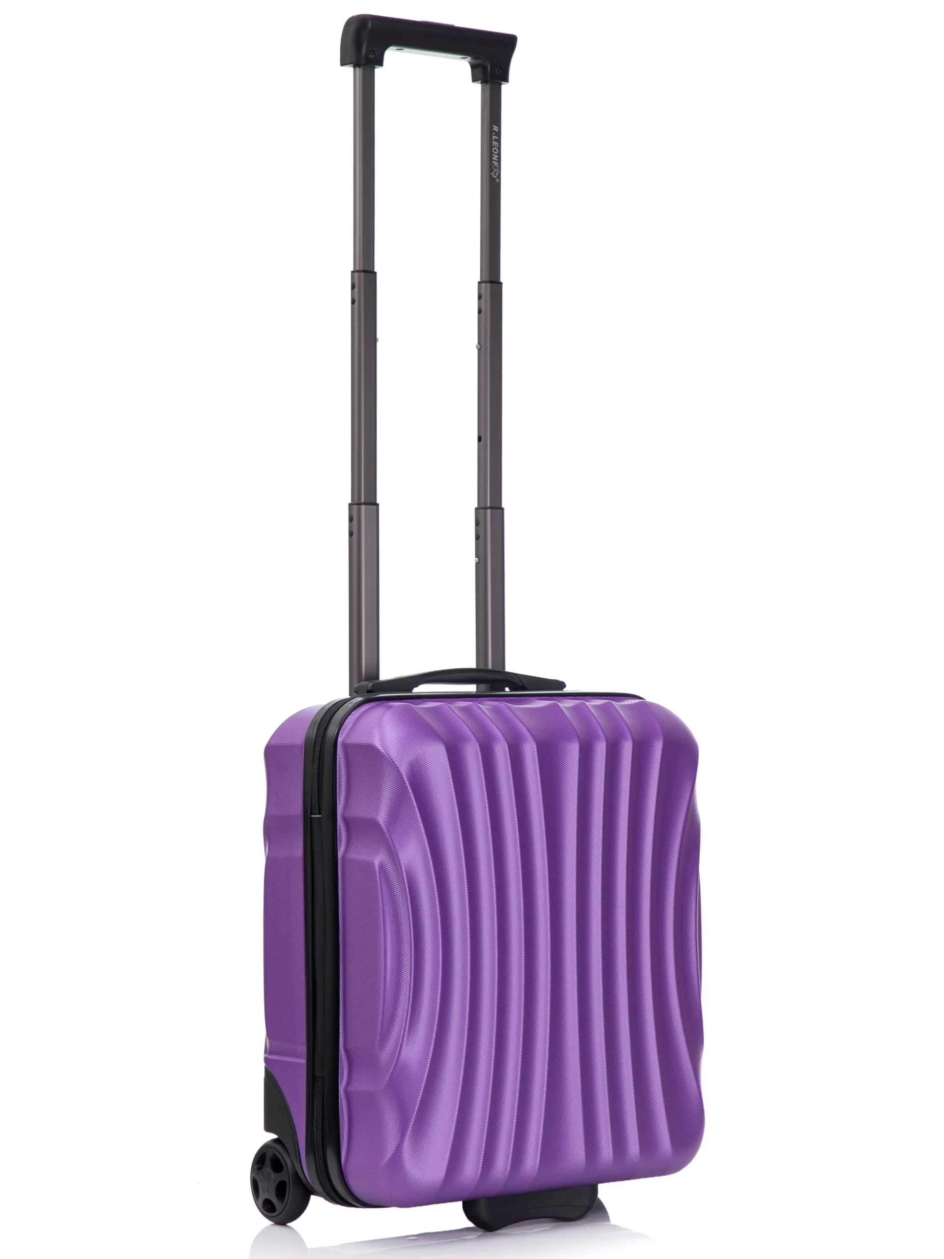 R.Leone Easyjet Trolley Bagaglio a Mano 2 Ruote in ABS 20374ES, 45x36x20 cm, Viola - immagine 1
