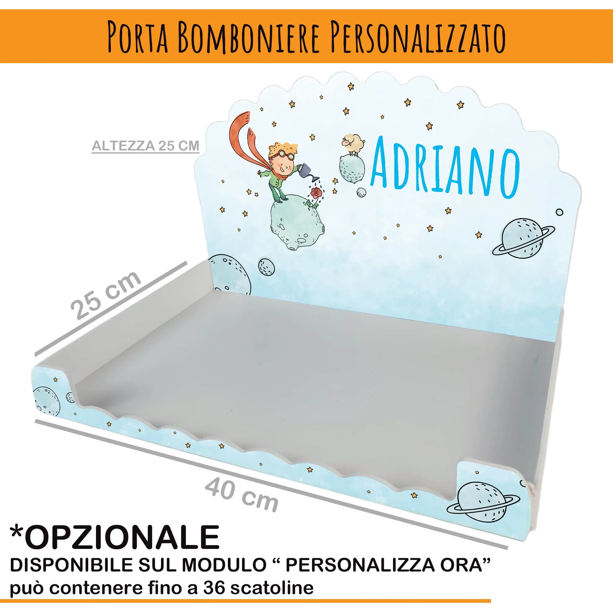 PV Grafik Scatola Portaconfetti Personalizzata con Nome e Data, 16 Pezzi (Nica2PP) - immagine 3