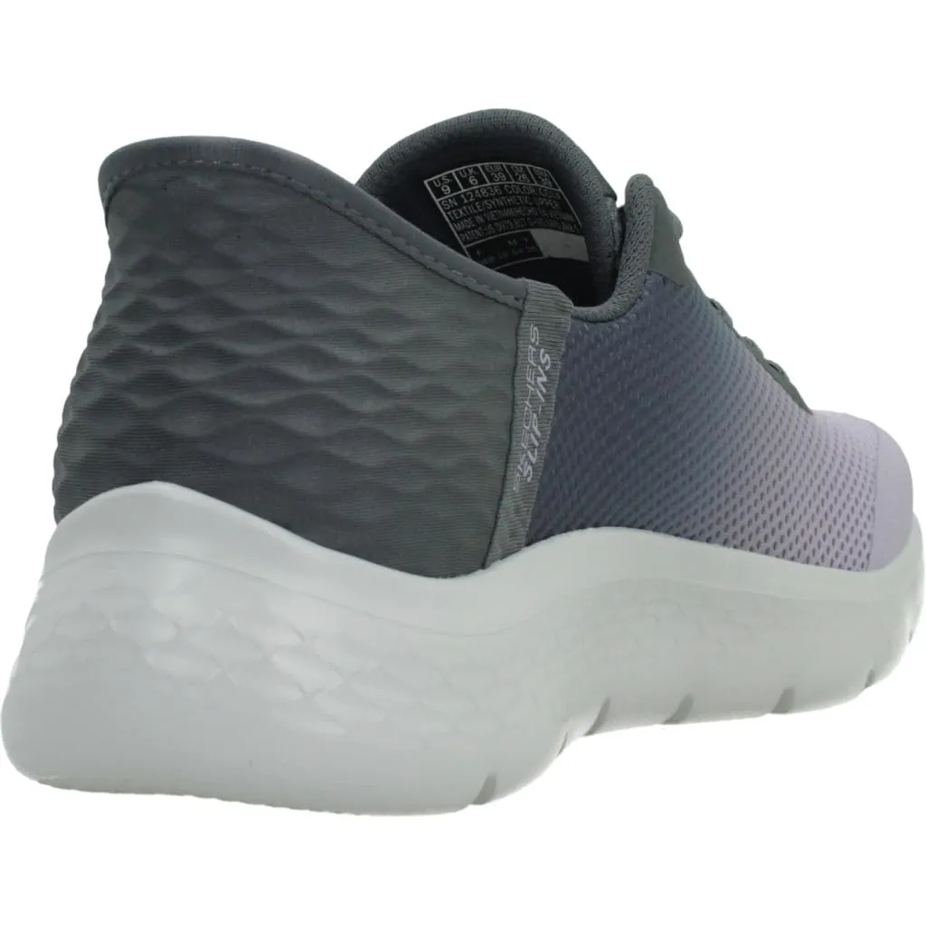 Skechers Go Walk Flex Grand Entry Trainers, Charcoal Textile Lavender Trim, 40.5 EU - immagine 3