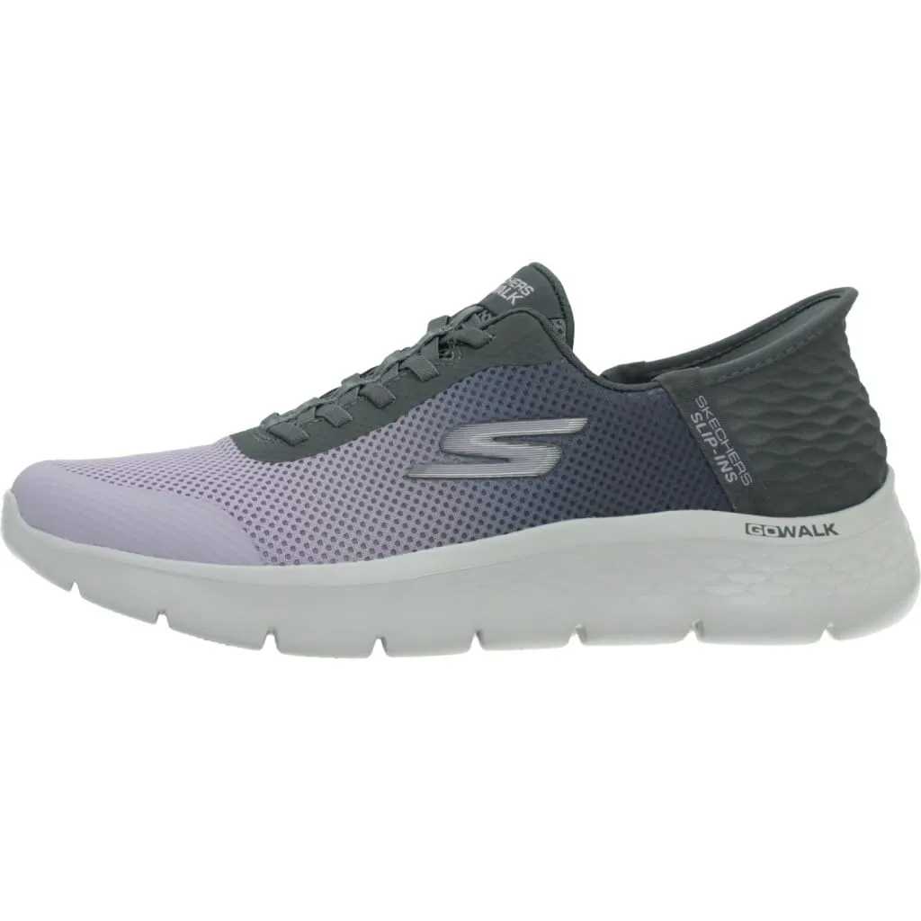 Skechers Go Walk Flex Grand Entry Trainers, Charcoal Textile Lavendar Trim, 37 EU - immagine 2