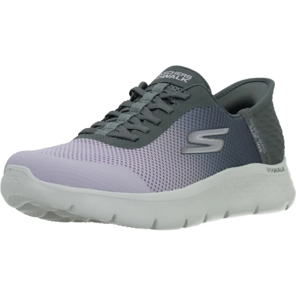 Skechers Go Walk Flex Grand Entry Trainers, Charcoal Textile Lavender Trim, 39.5 EU - immagine 1