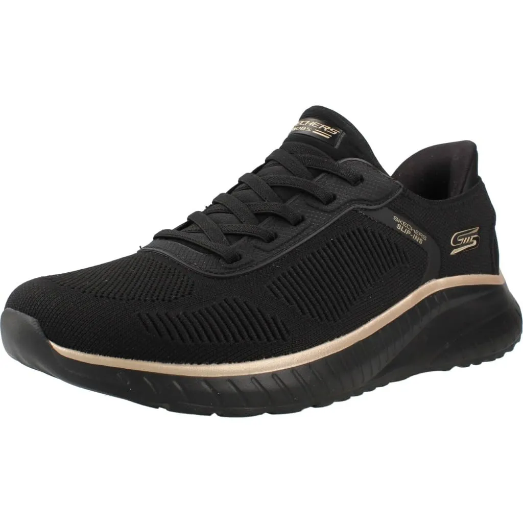 Skechers Bobs Squad Chaos Black Rose Gold Textile Sneakers 41 EU - immagine 1
