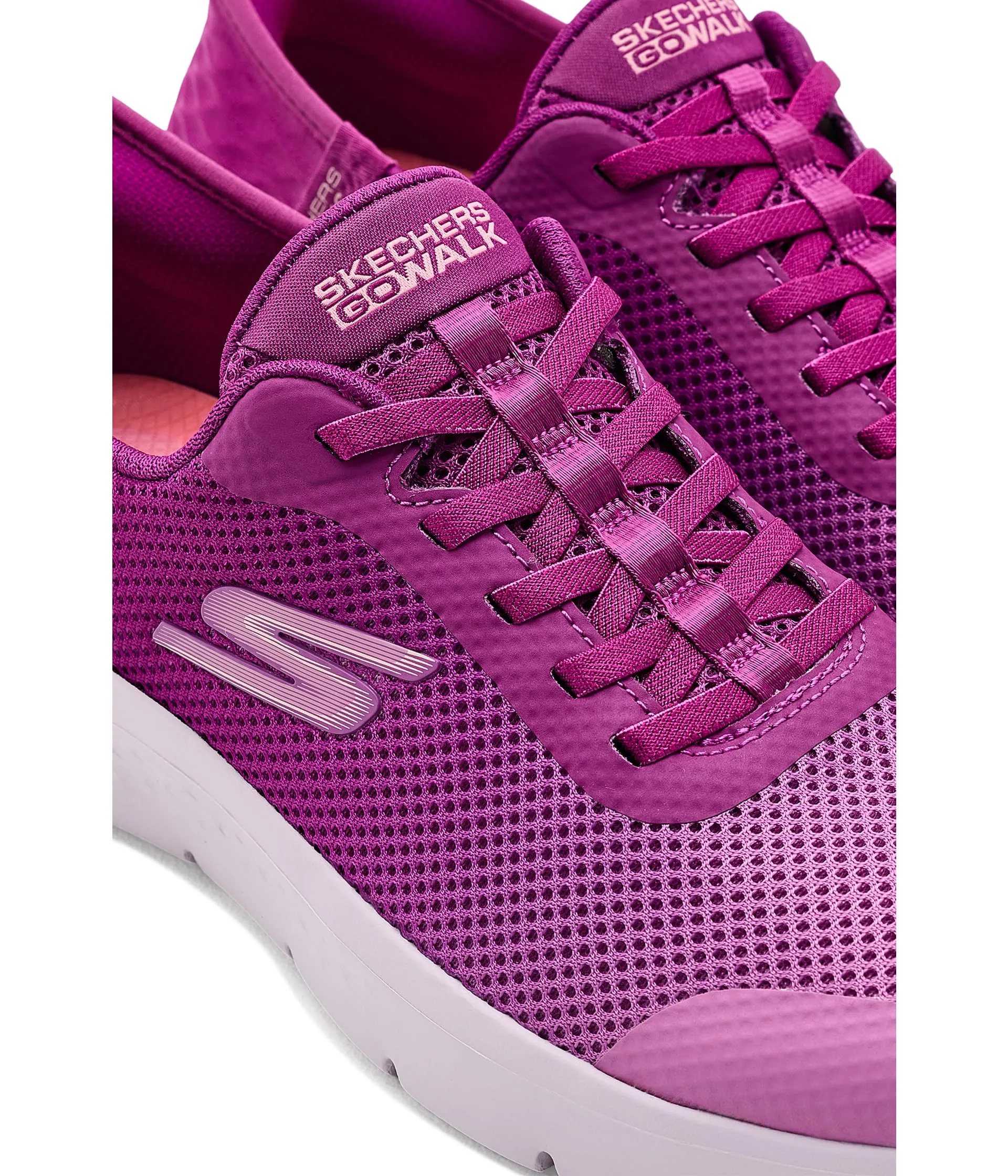 Skechers Donna Go Walk Flex Grand Entry Trainers, Raspberry Textile Trim, 38.5 EU - immagine 7