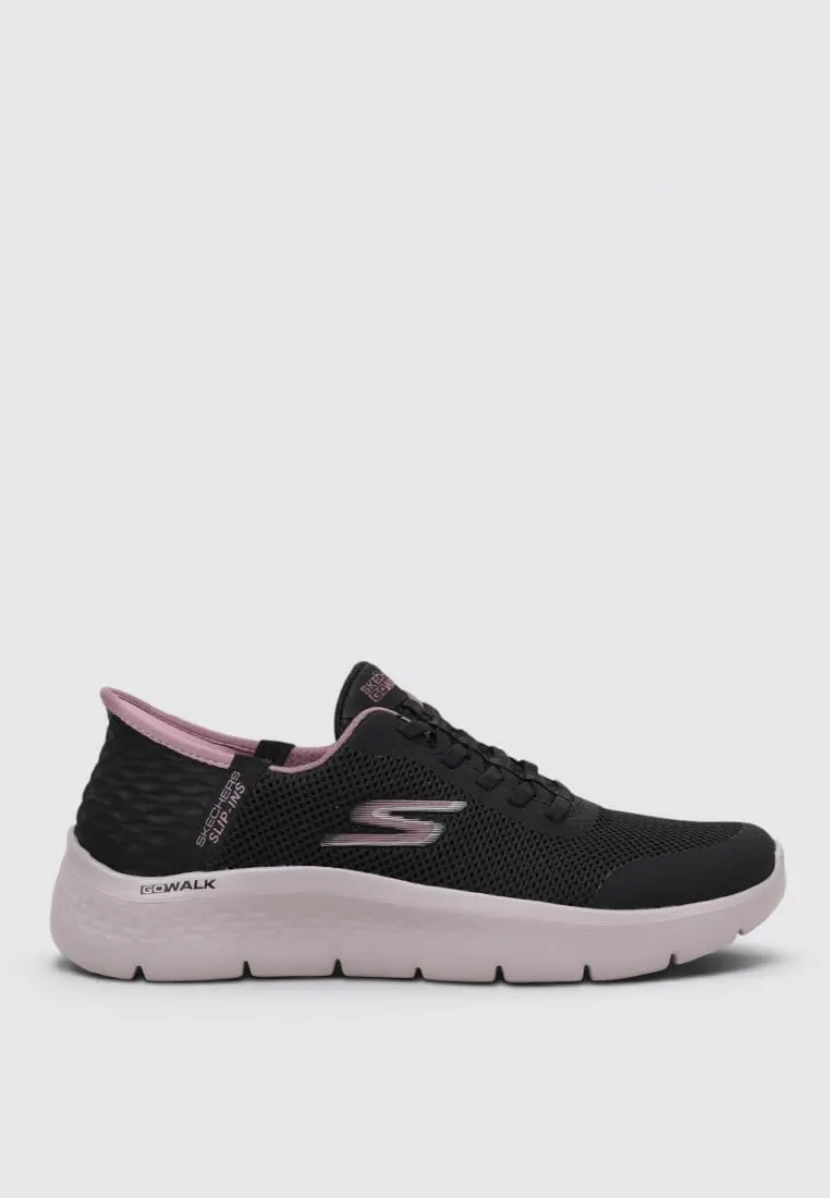 Skechers Go Walk Flex Grand Entry Trainers, Black Textile Mauve Trim, 37 EU - immagine 3