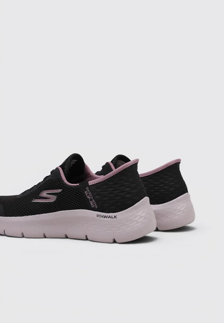Skechers Go Walk Flex Grand Entry Trainers, Black Textile Mauve Trim, 37 EU - immagine 6