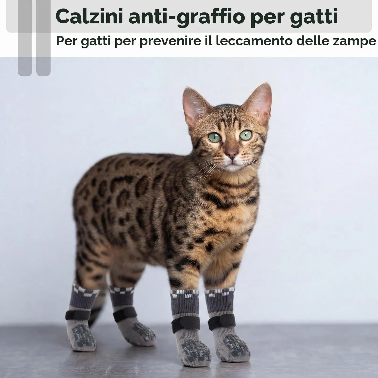 PUMYPOREITY Calzini Antiscivolo per Cane Traspiranti, 2 Paia, Grigio, S - immagine 4