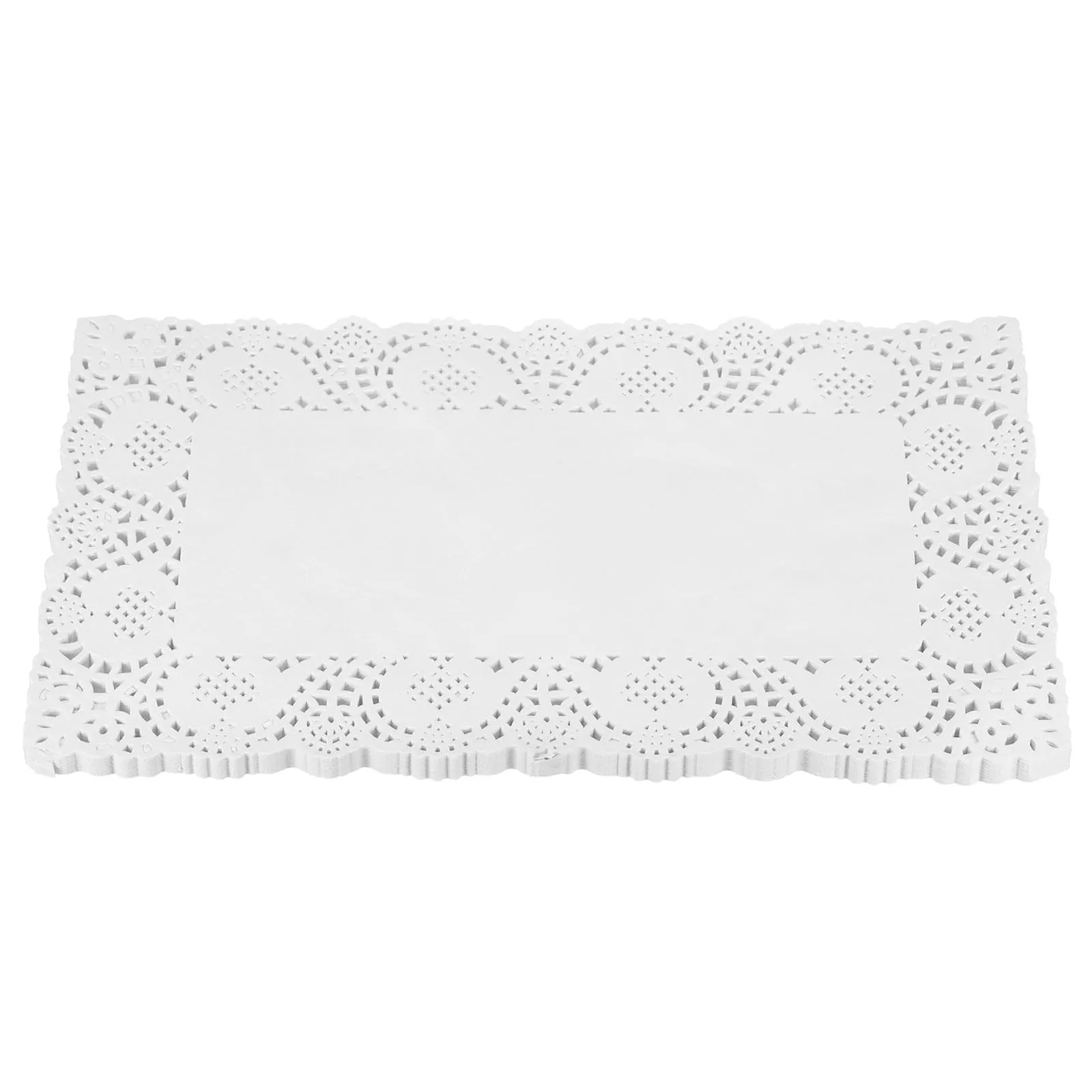 QUARKZMAN Centrini Di Carta Pizzo Bianco 7,5" x 12" Rettangolari 100Pz - immagine 1