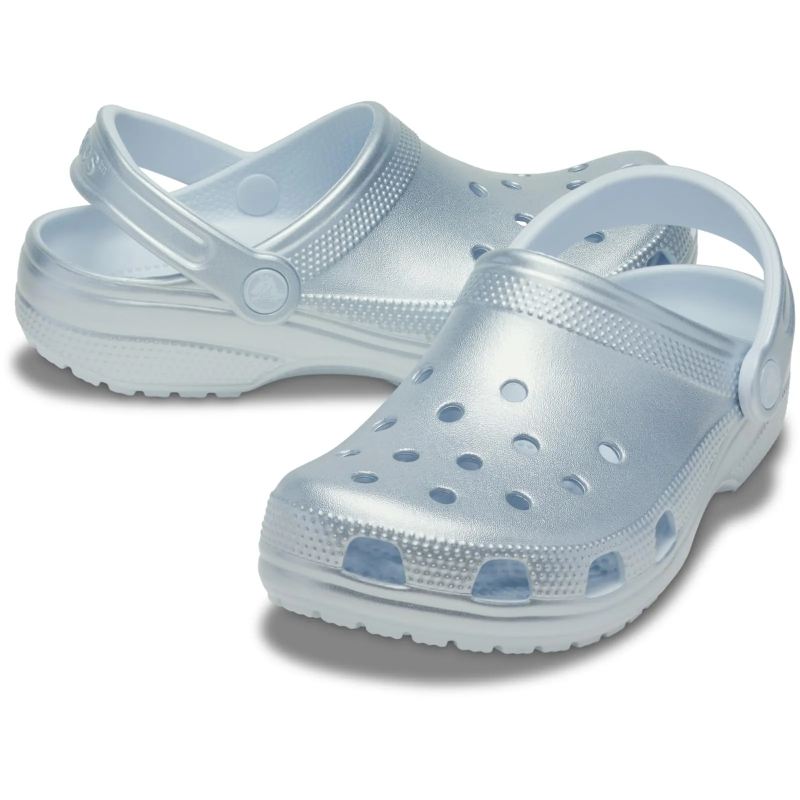 Crocs Classic Glitter Clogs Sky Ice Metallico - immagine 2