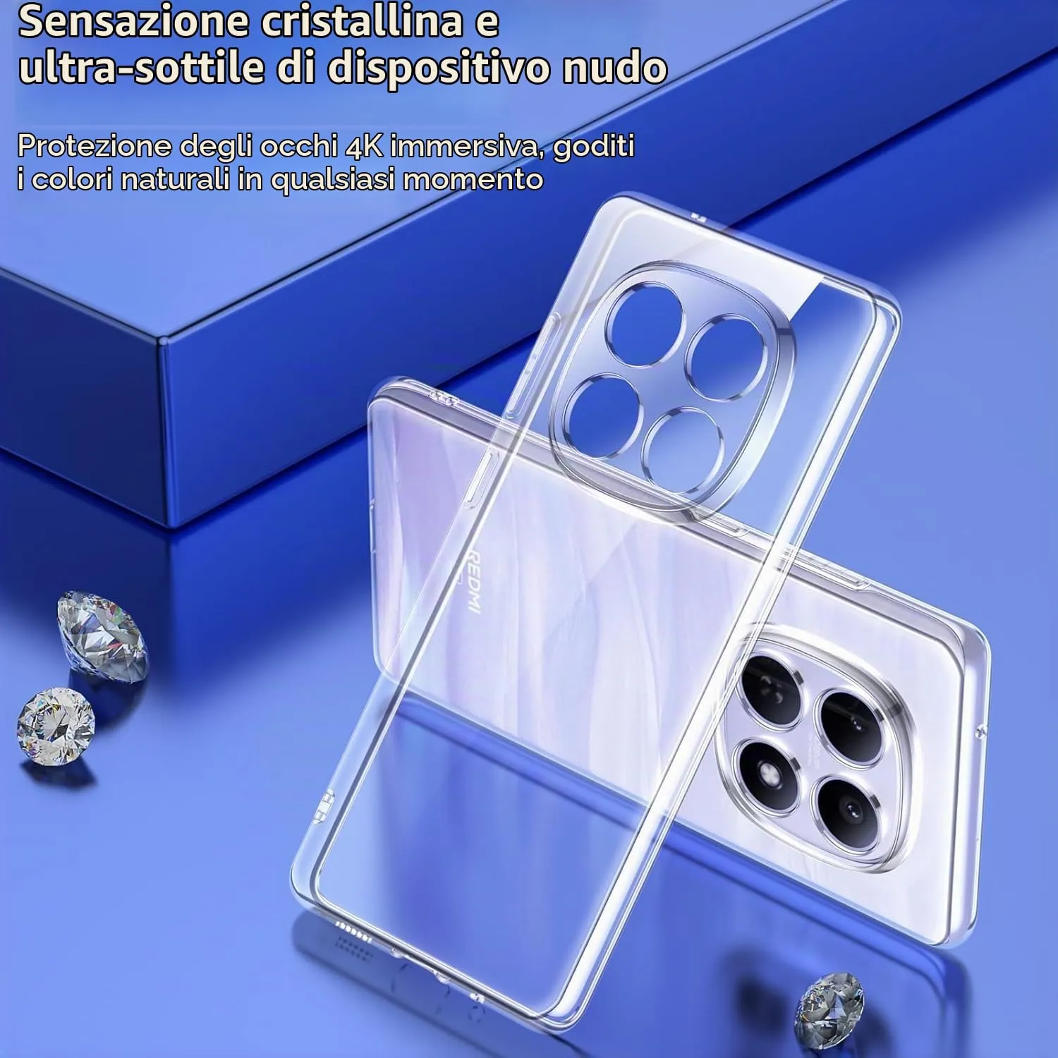 Captor Cover for Xiaomi Redmi Note 15 5G, Transparent Soft Silicone Case - immagine 3