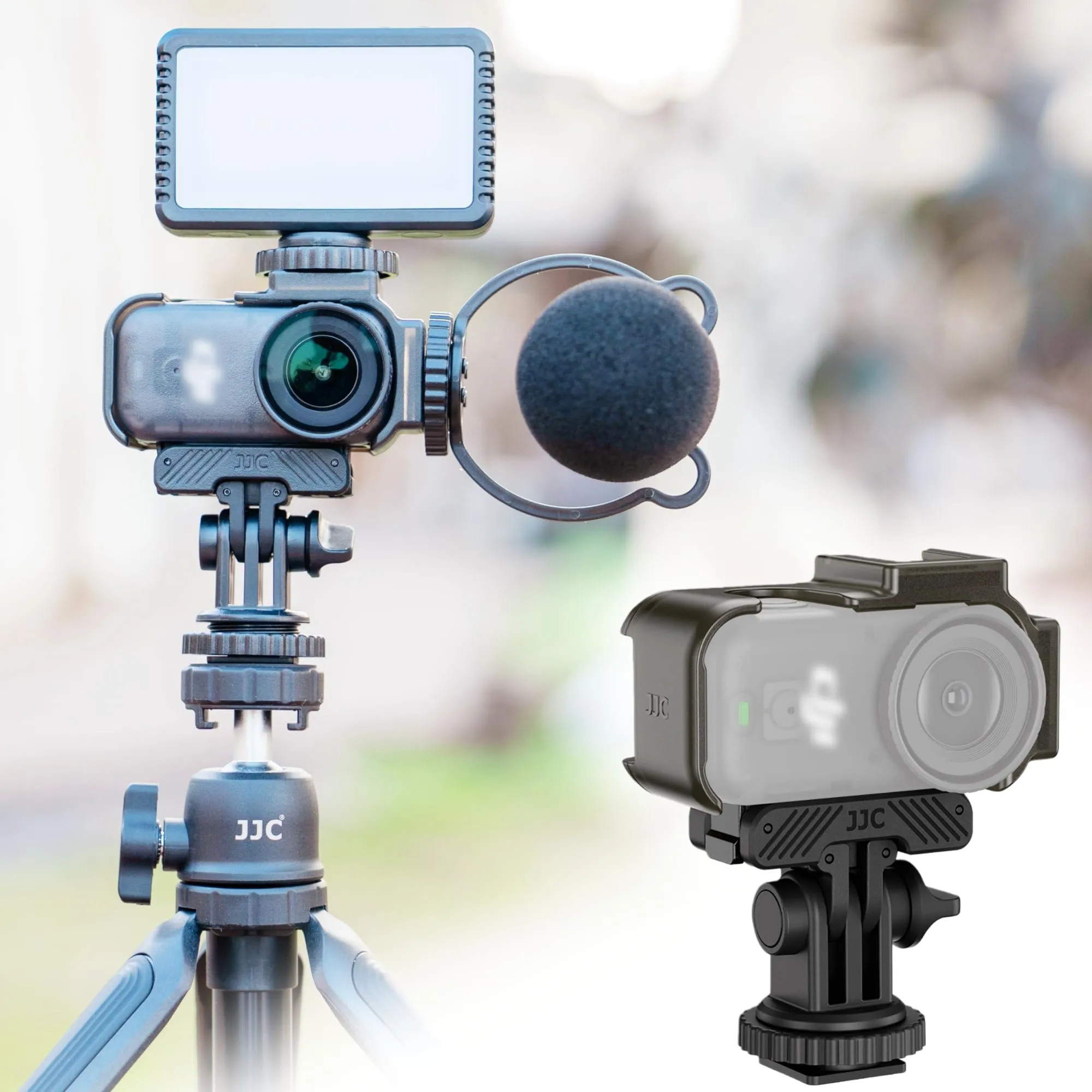 JJC Gabbia di Espansione con Adattatore Magnetico per Slitta Fredda per DJI Osmo Nano - immagine 1