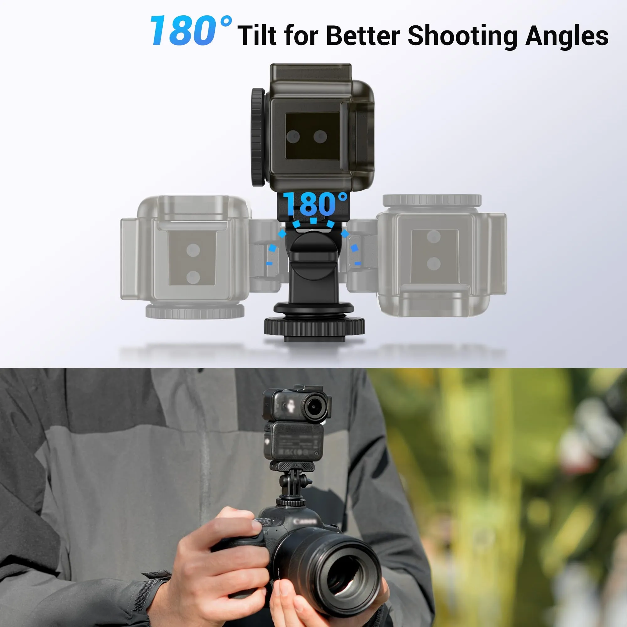 JJC Gabbia di Espansione con Adattatore Magnetico per Slitta Fredda per DJI Osmo Nano - immagine 4