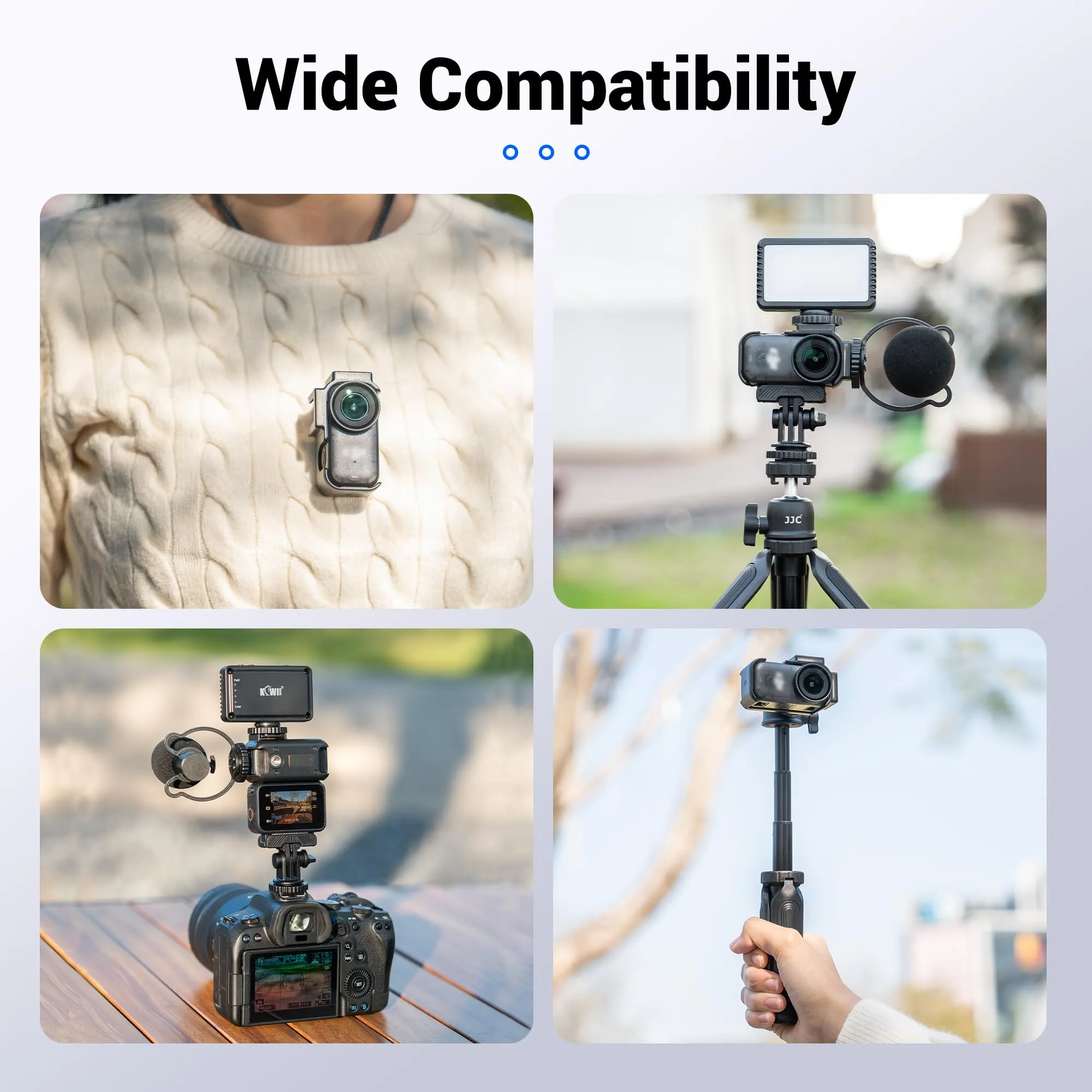 JJC Gabbia di Espansione con Adattatore Magnetico per Slitta Fredda per DJI Osmo Nano - immagine 8