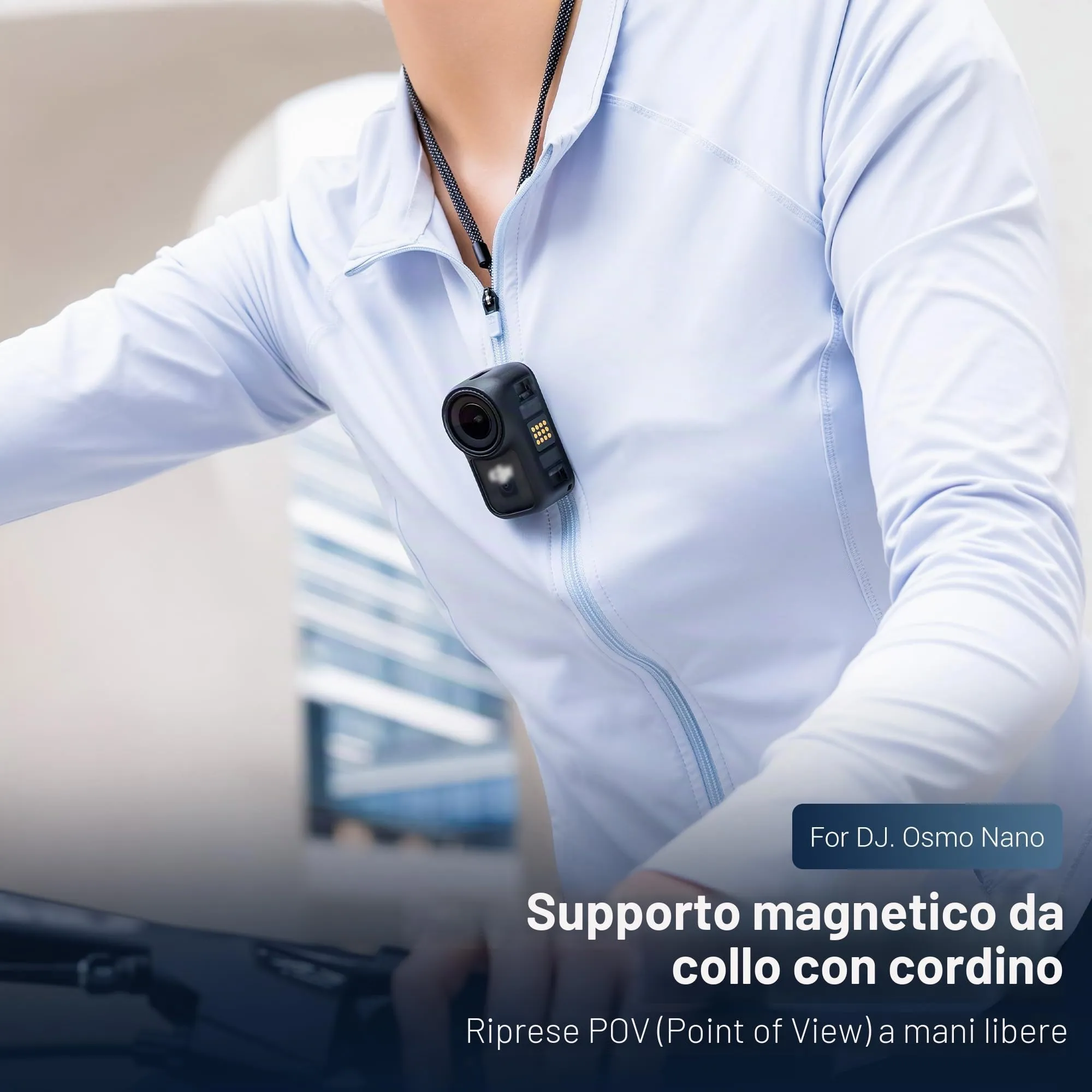 JJC Collana con supporto magnetico da collo per DJI Osmo Nano e Insta 360 GO 3/3S - immagine 4
