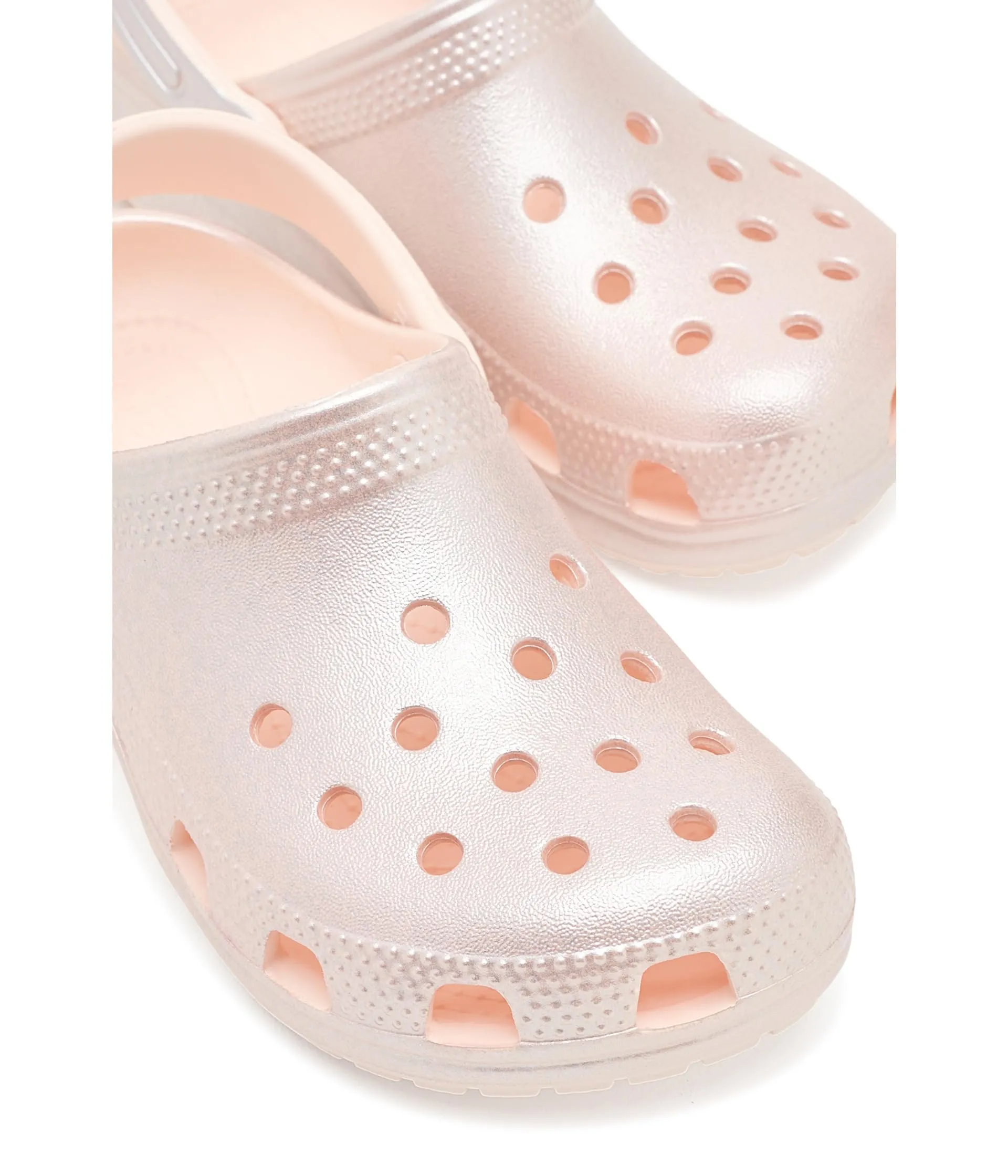 Crocs Classic Glitter Clogs - Peach Ice Metallico - immagine 6