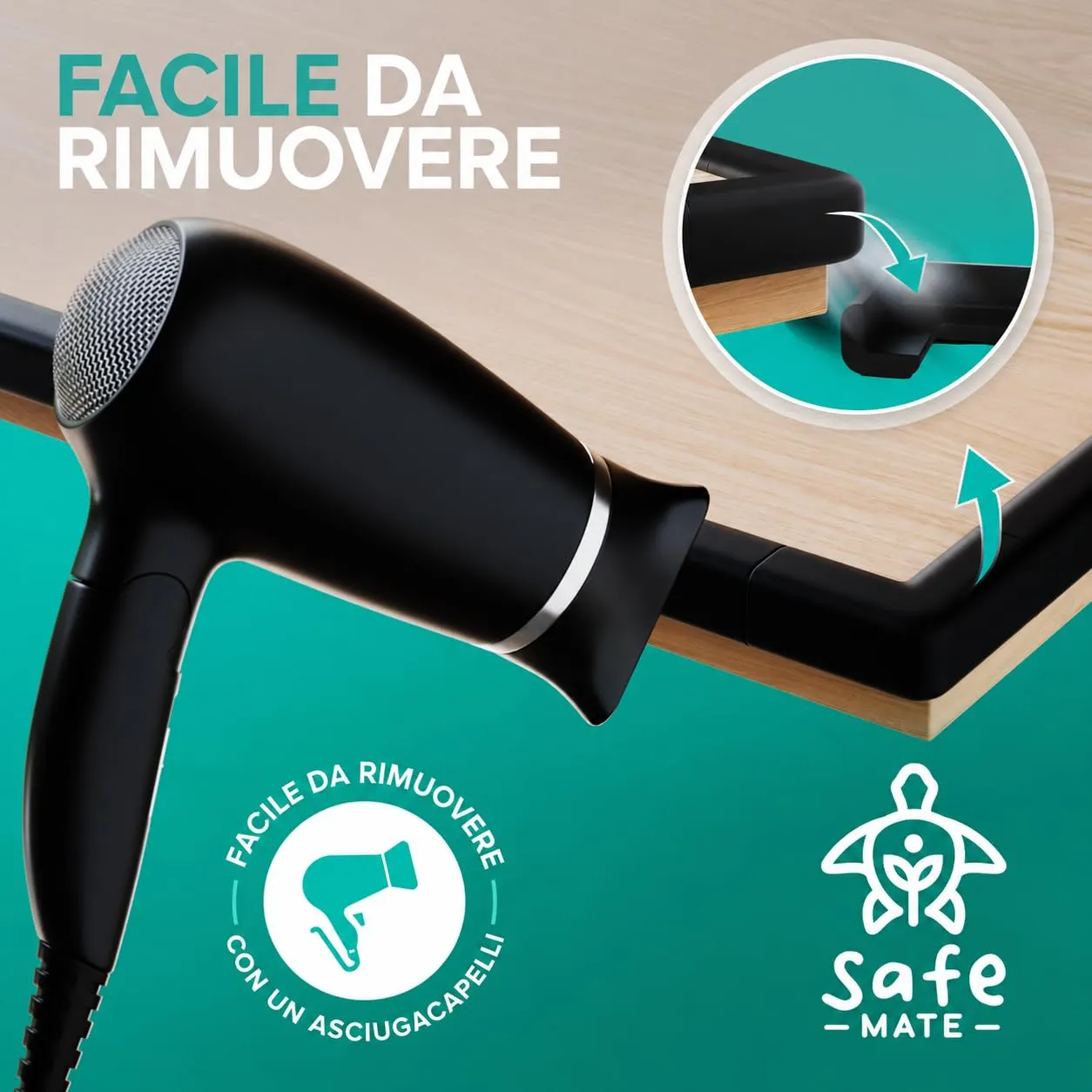 SafeMate Paraspigoli per Bambini, 6m + 10 Angolari, Nero Matt - immagine 7