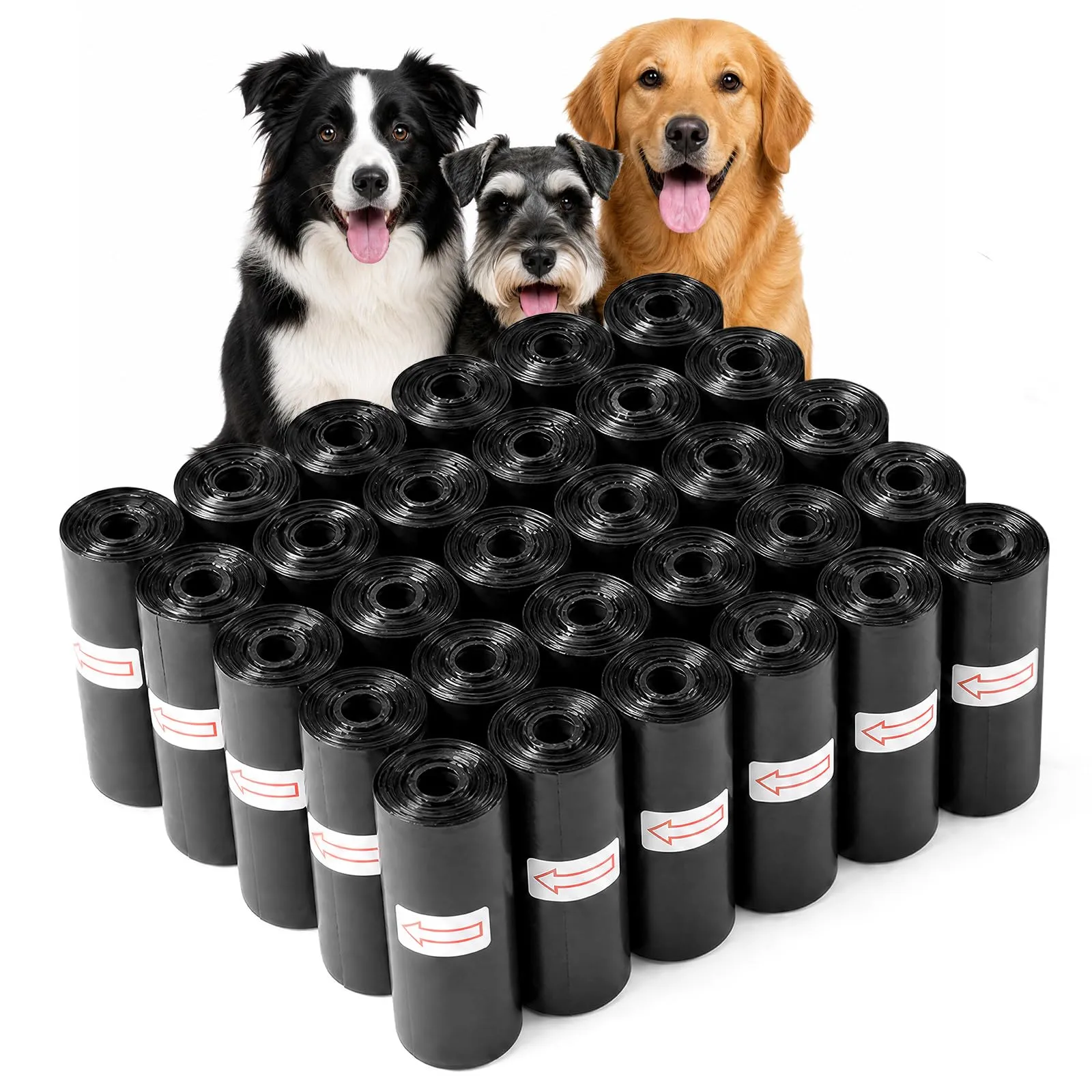 Diboniur Sacchetti Cane Cacca, 450 Pezzi, 23 x 30 cm, Neri - immagine 1