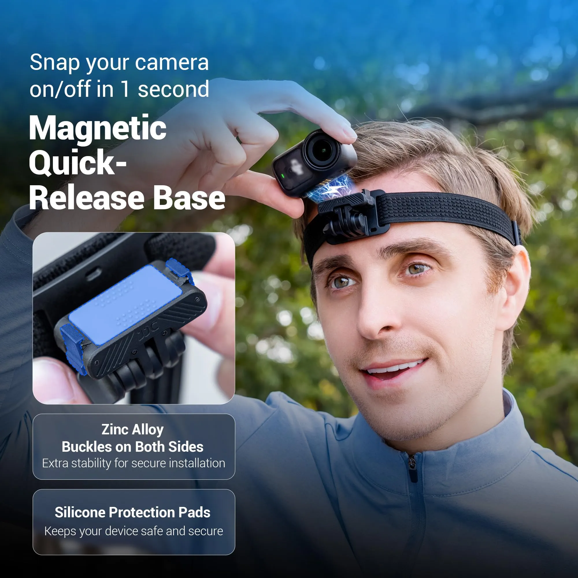 JJC Fascia per Testa per DJI Osmo Nano Xtra Atto, Antiscivolo - immagine 2