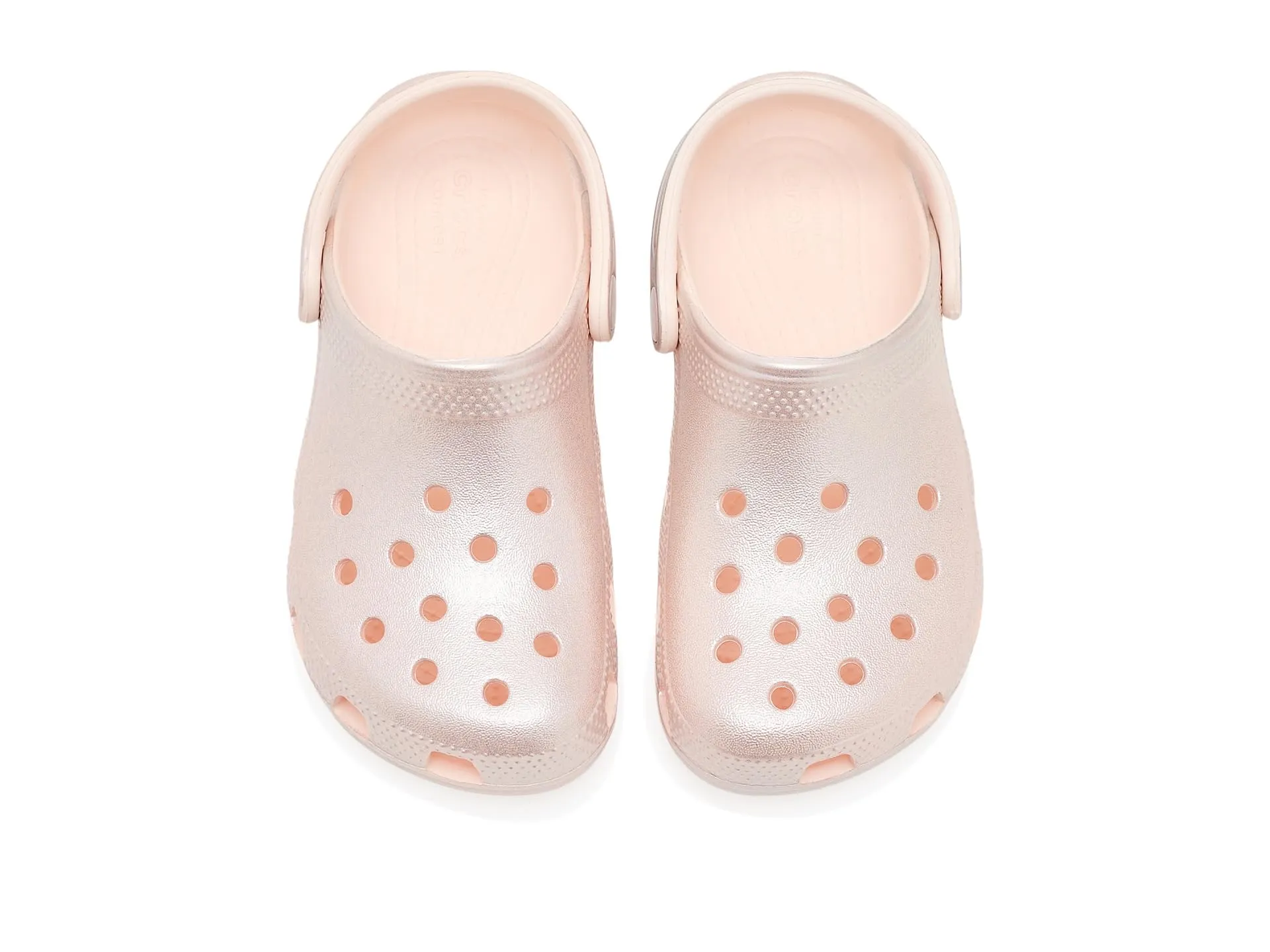 Crocs Classic Glitter Clogs Peach Ice Metallico - immagine 3