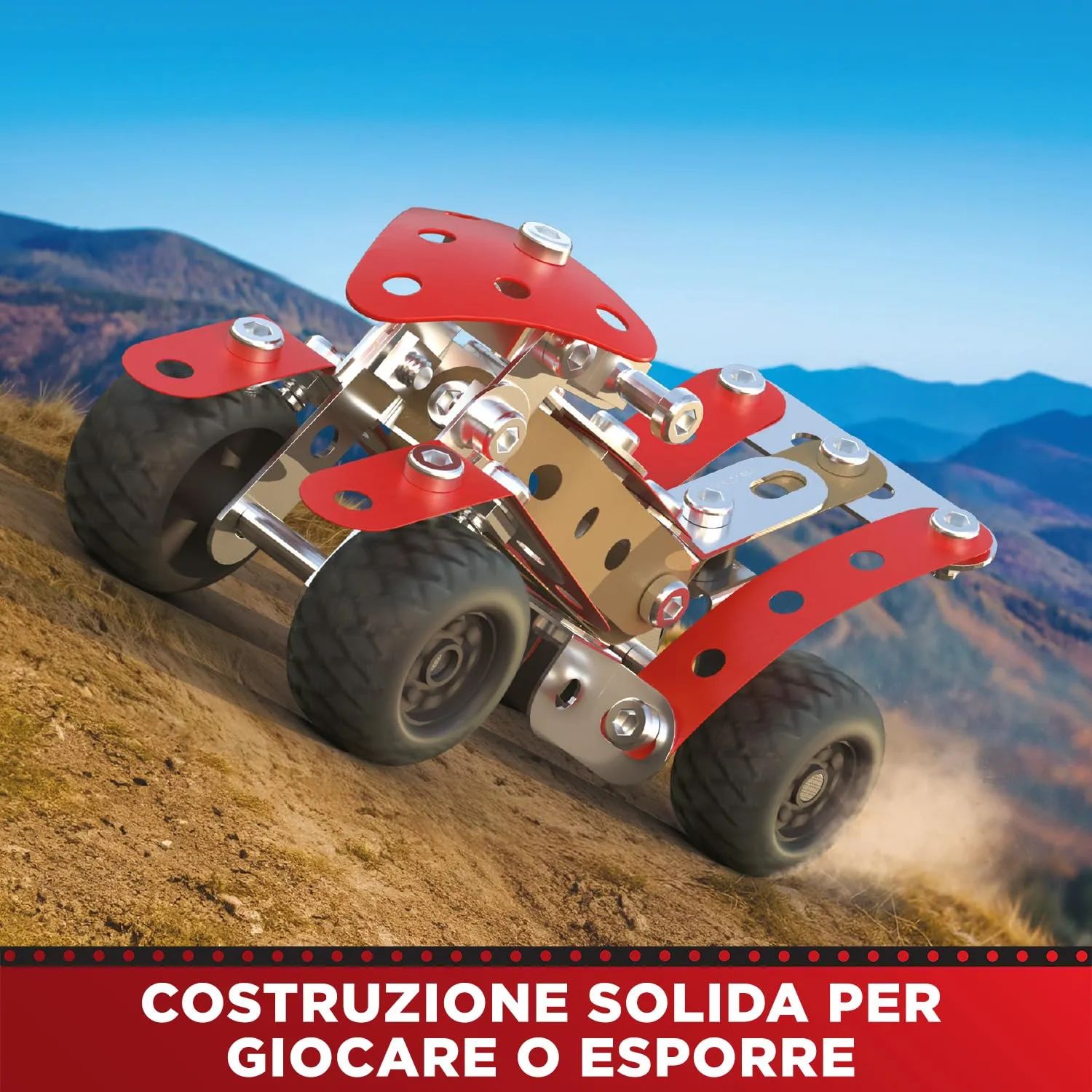 Bandai Meccano Quad Bike Set di Costruzione 85 pezzi APM11114 - immagine 3