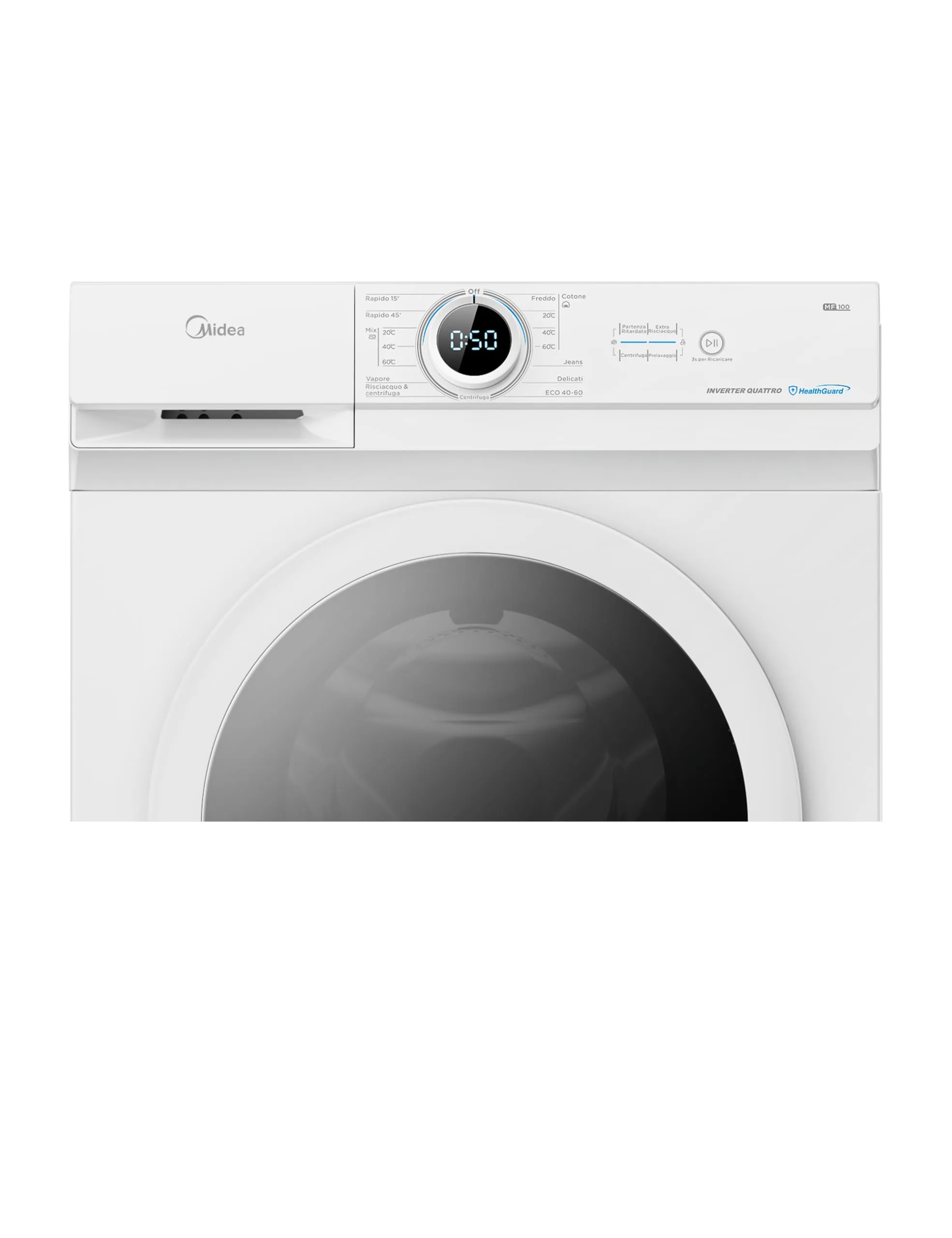 Midea MF10EW70B Lavatrice Slim 7 kg Classe A 1400 Giri Motore BLDC - immagine 2