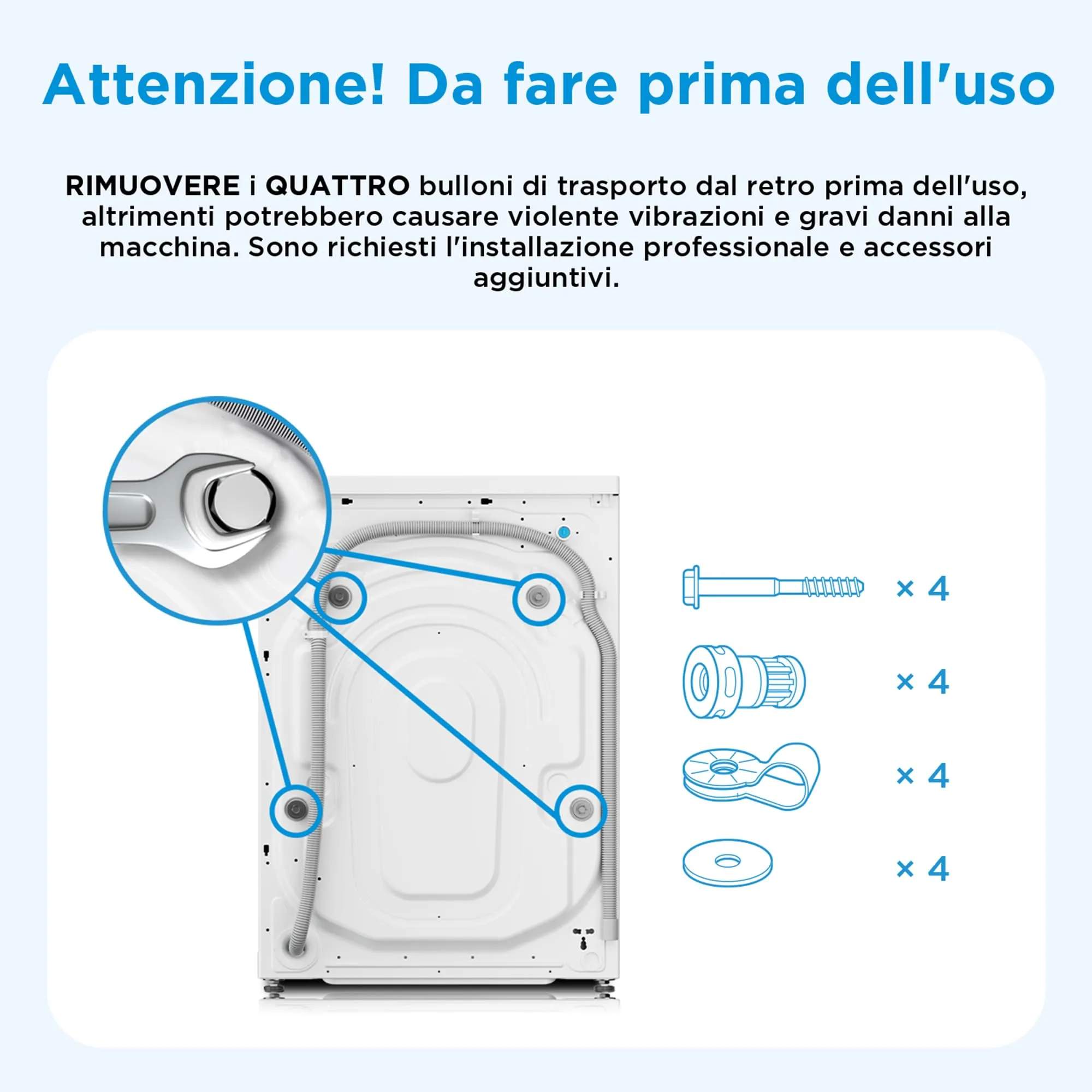 Midea MF10EW70B Lavatrice Slim 7 kg Classe A 1400 Giri Motore BLDC - immagine 9