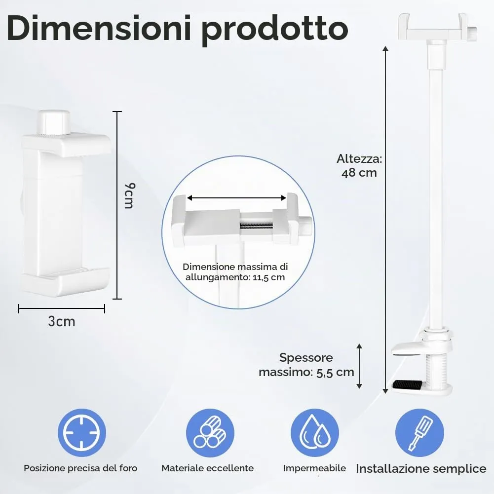 OFFCUP Supporto Baby Monitor Flessibile Universale con Clip Rotondo - immagine 2