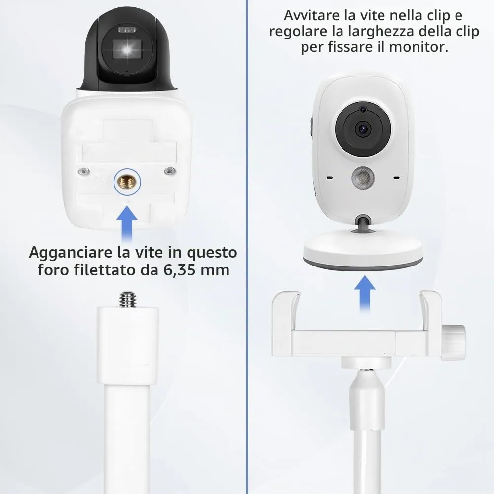 OFFCUP Supporto Baby Monitor Flessibile Universale con Clip Rotondo - immagine 4
