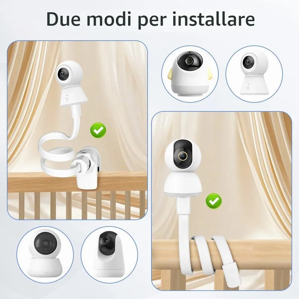 OFFCUP Supporto Baby Monitor Flessibile Universale con Clip Rotondo - immagine 6