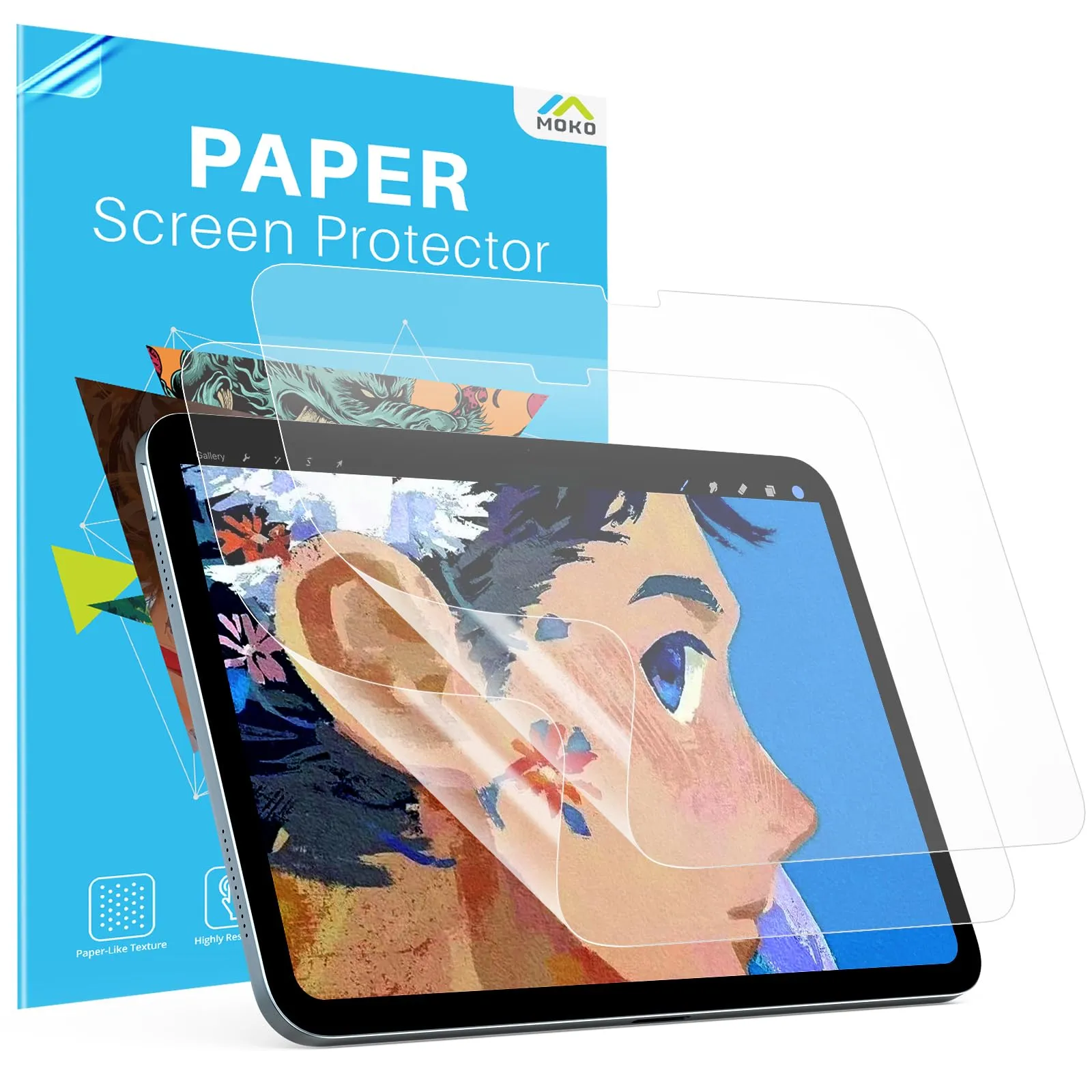 MoKo Pellicola Protettiva Paperfeel per iPad 11ª e 10ª Generazione, 2 Pezzi - immagine 1