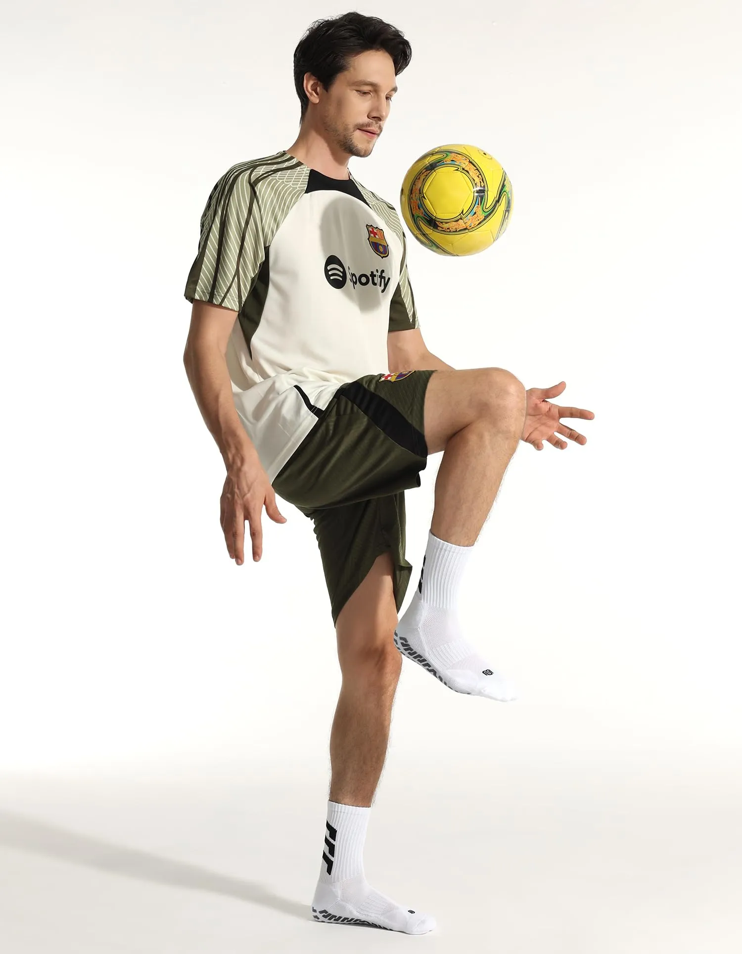 CLOSEMATE Calzini da Calcio Antiscivolo con Grip in Silicone, Bianco, 39-42 - immagine 6